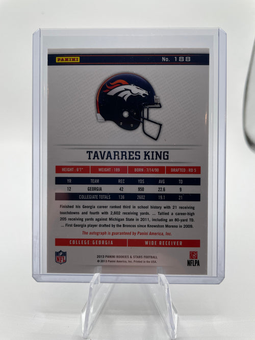 2013 Panini Rookies & Stars Tavarres King Refractor Rookie Auto /25 #188