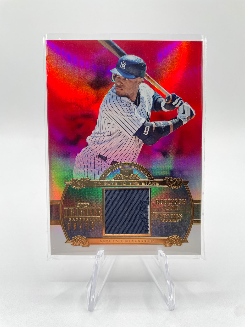 2013 Topps Tribute Robinson Cano Tribute to the Stars Relic Red /10 #TTSR-RC