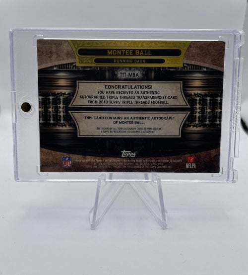 2013 Topps Triple Threads Montee Ball Transparencies Rookie Auto SP /25