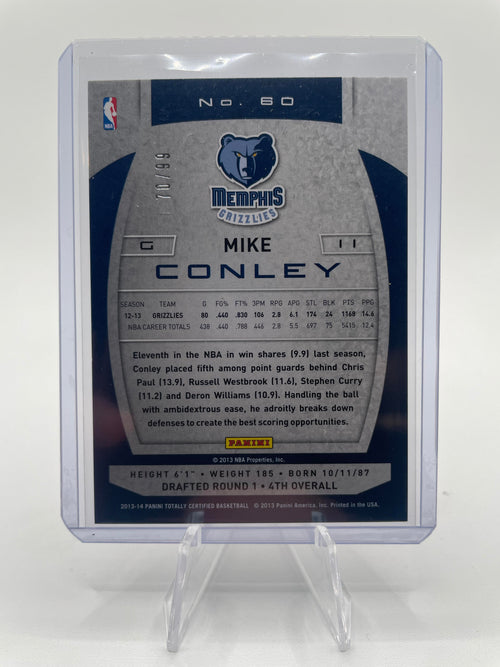 2014-14 Panini Totally Certified Mike Conley Red Foil /99 #60