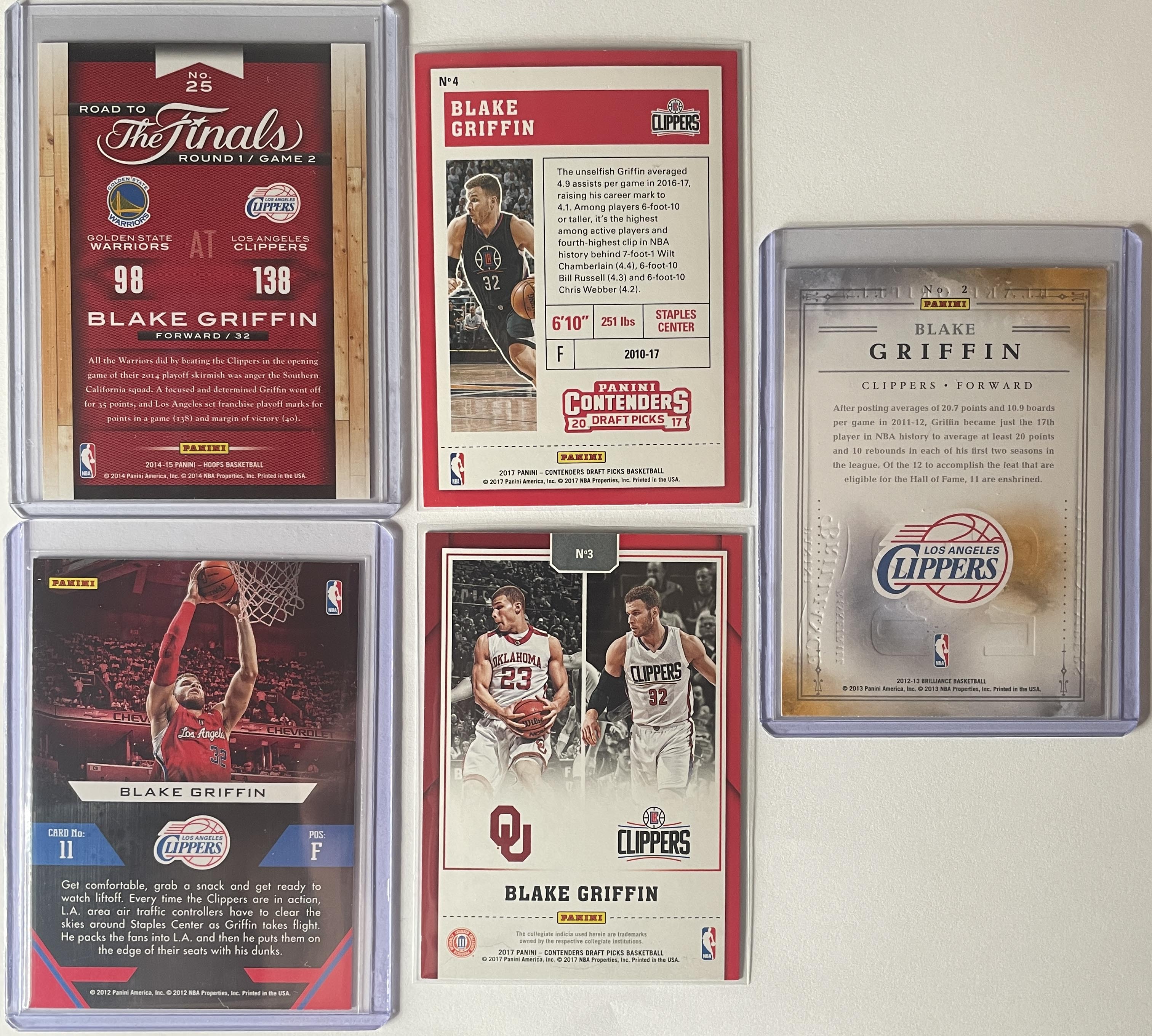2014-15 Panini Hoops Blake Griffin The Finals /2014 + 2012 Brilliance & Inserts