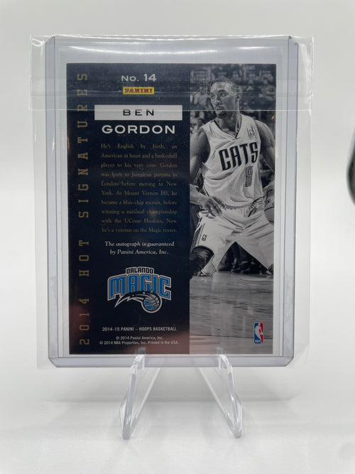 2014-15 Panini NBA Hoops Ben Gordon Hot Signatures Refractor Auto #14