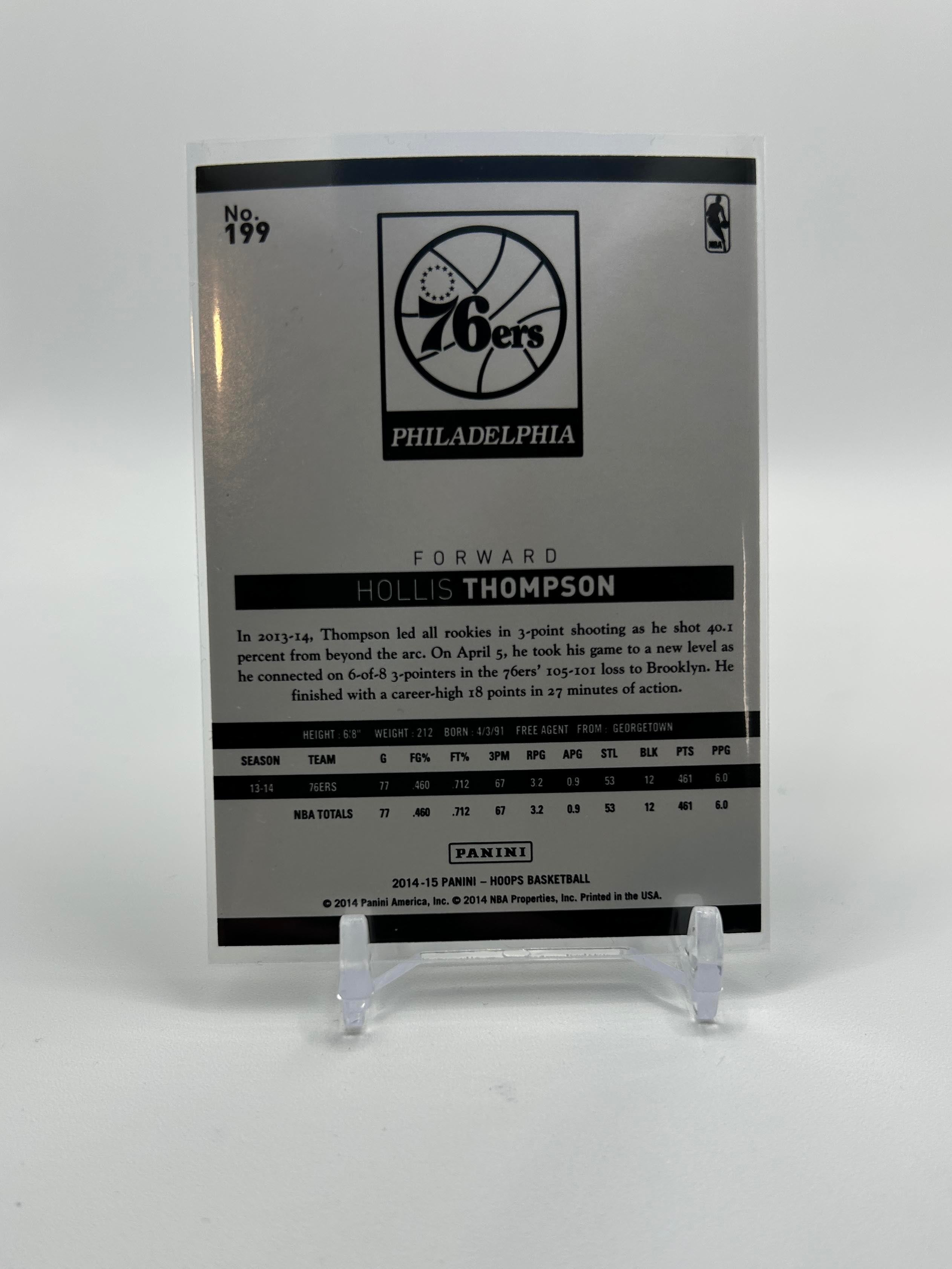 2014-15 Panini NBA Hoops Hollis Thompson Silver Foil /399