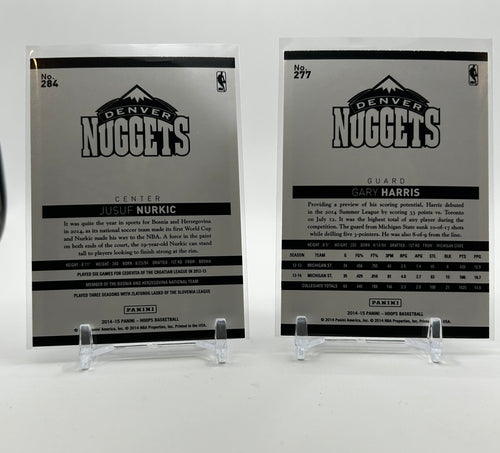 2014-15 Panini NBA Hoops Jusuf Nurkic + Gary Harris Denver Nuggets Rookie Set