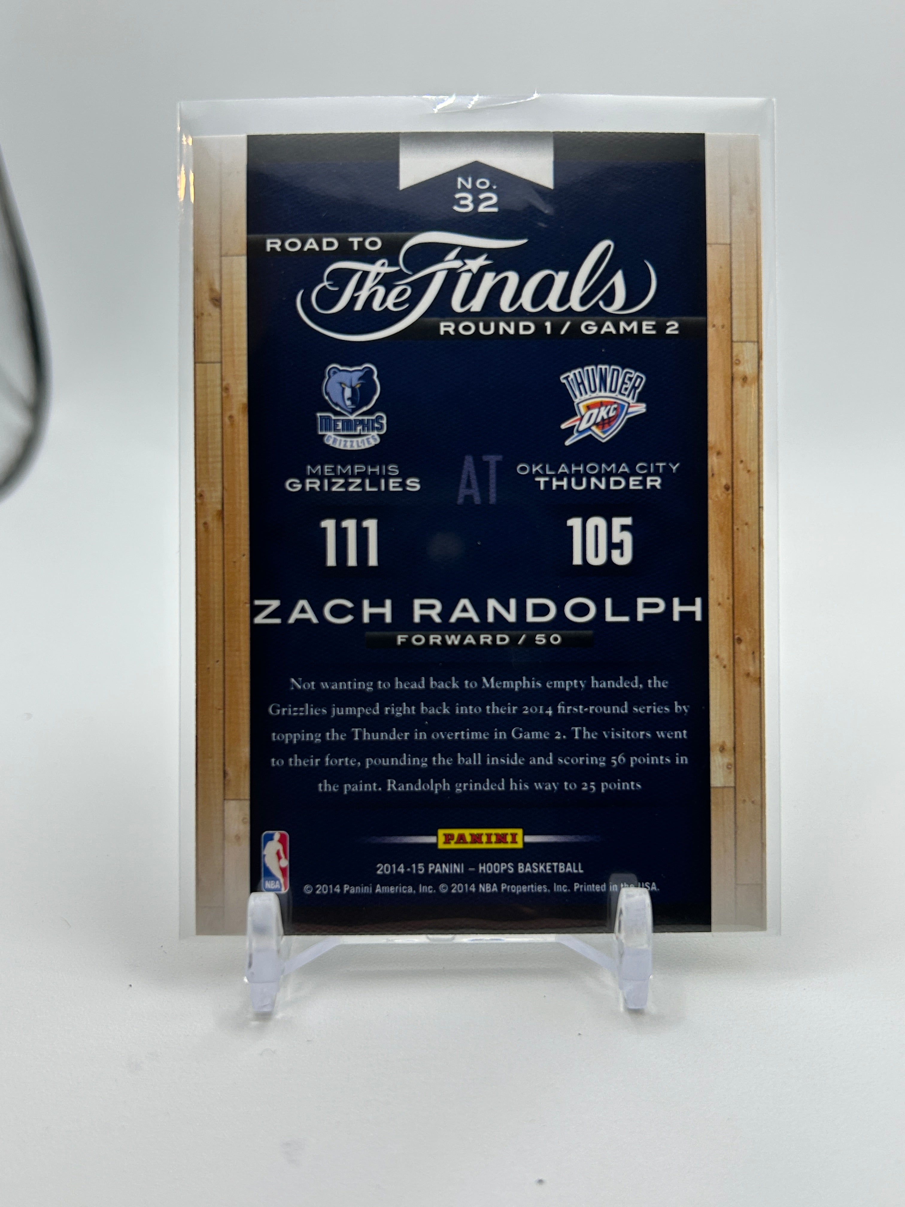 2014-15 Panini NBA Hoops Zach Randolph Road to the Finals /2015