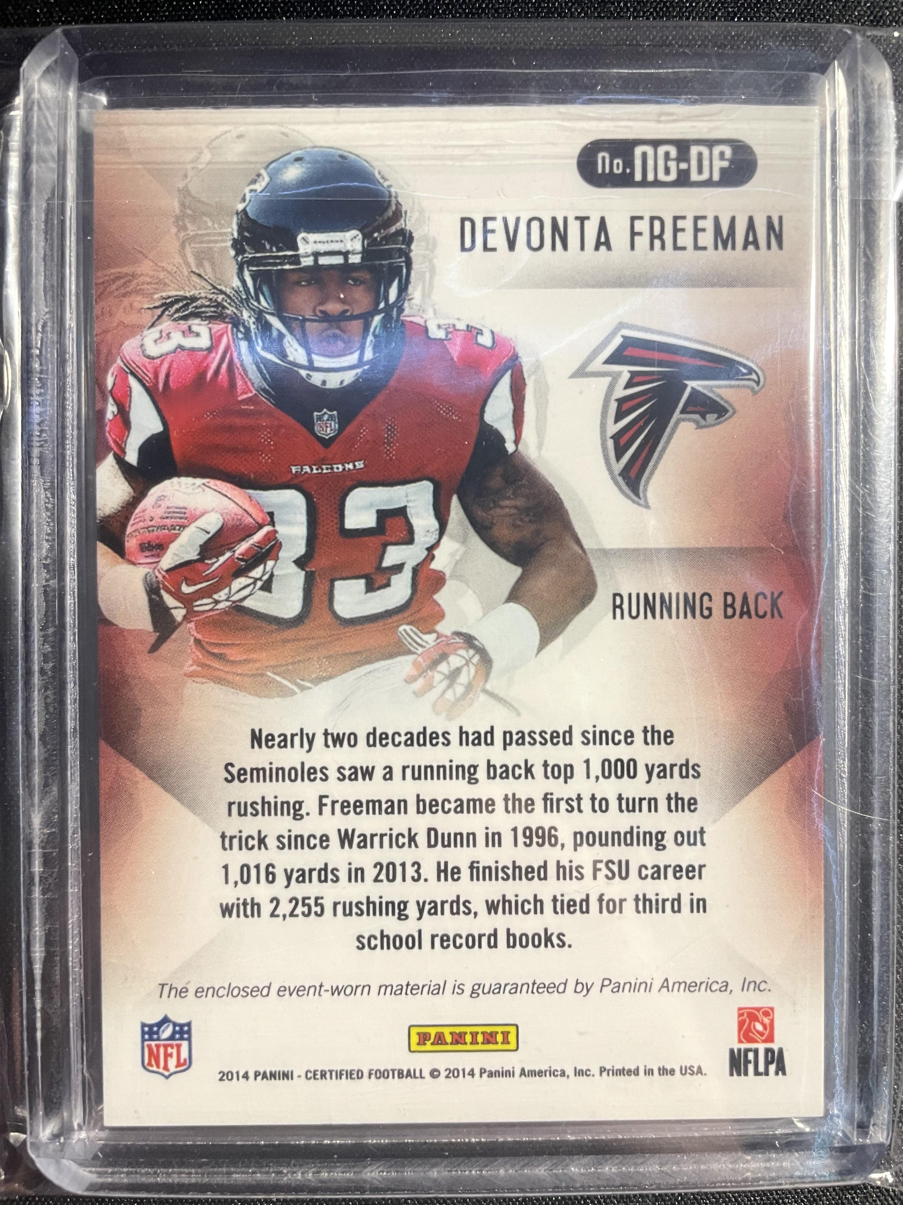 2014 Panini Certified Devonta Freeman New Generation Silver Rookie Patch /599