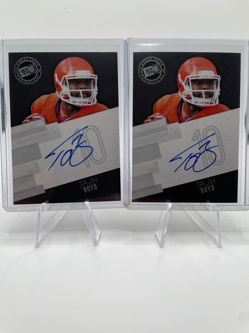 2014 Press Pass Tajh Boyd Bronze On-Card Rookie Auto /199 + Base Autos (x2)