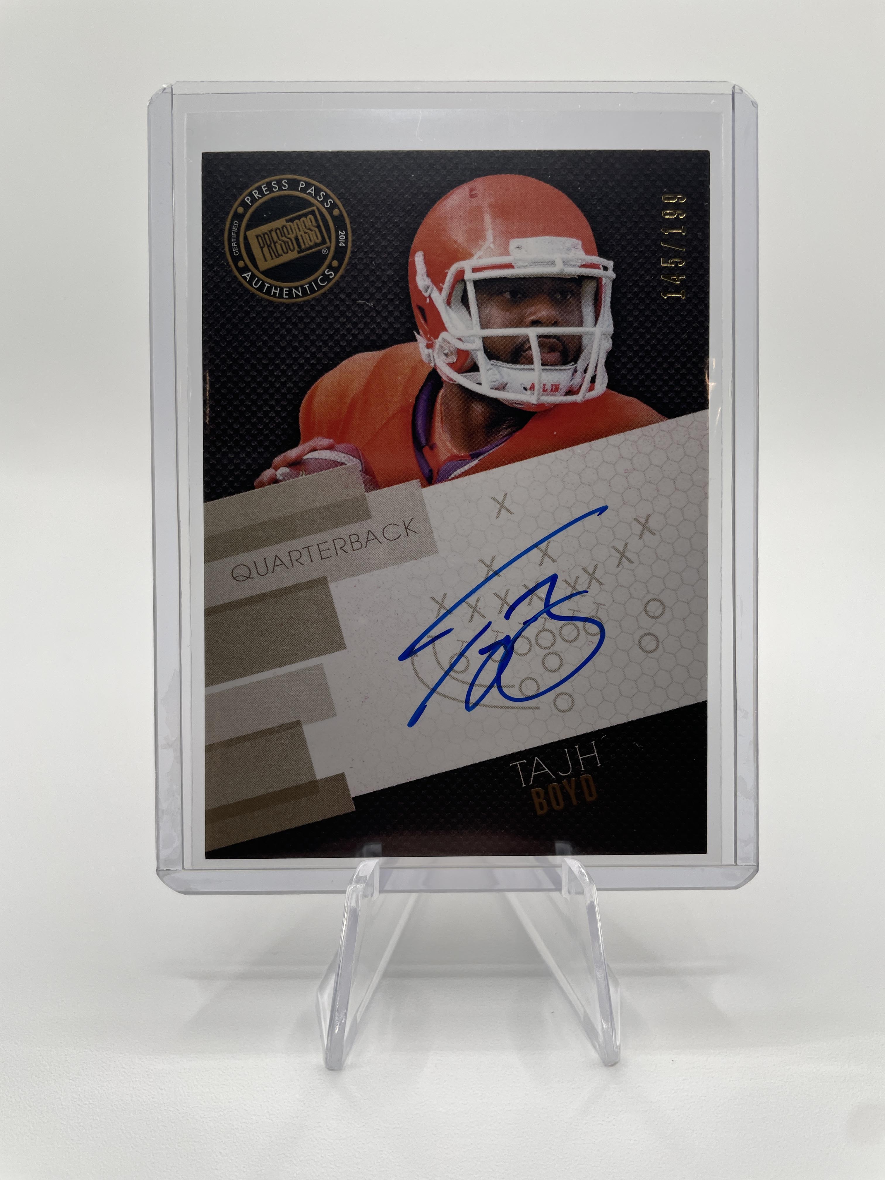 2014 Press Pass Tajh Boyd Bronze On-Card Rookie Auto /199 + Base Autos (x2)