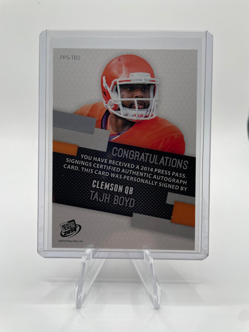 2014 Press Pass Tajh Boyd Bronze On-Card Rookie Auto /199 + Base Autos (x2)