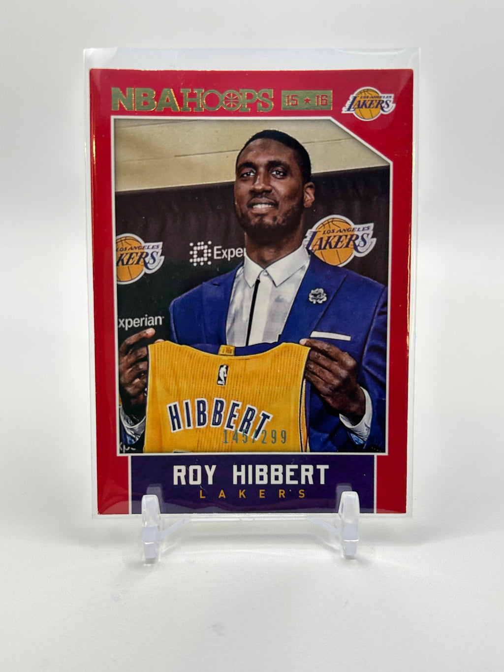 2015-16 Panini NBA Hoops Roy Hibbert Red Parallel /299