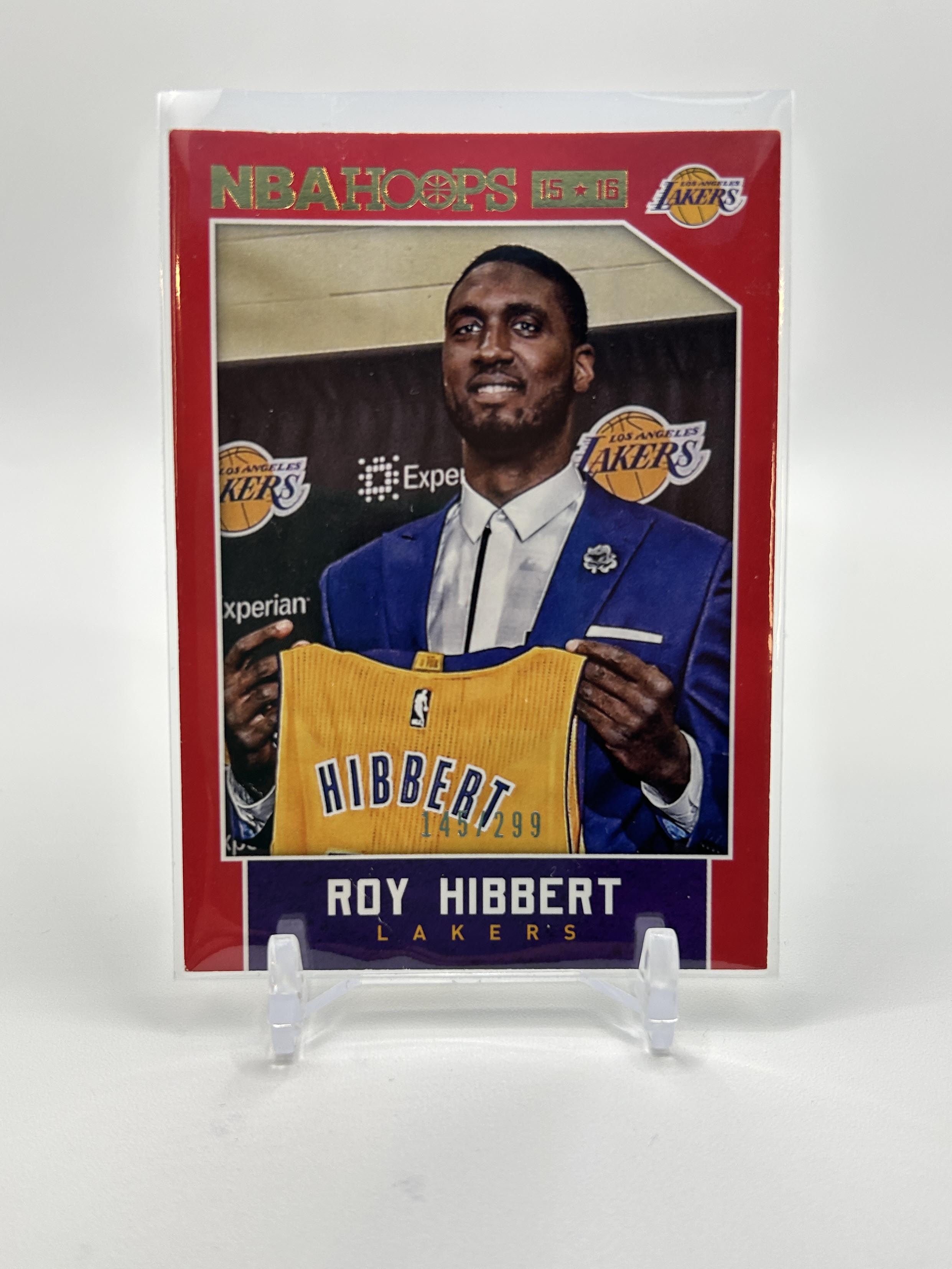 2015-16 Panini NBA Hoops Roy Hibbert Red Parallel /299
