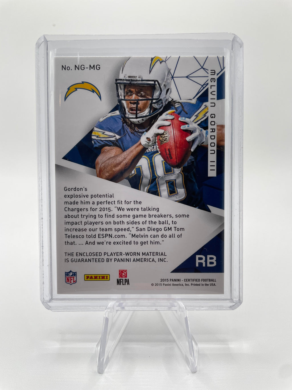 2015 Panini Certified Melvin Gordon III New Generation Rookie Patch Refractor #5