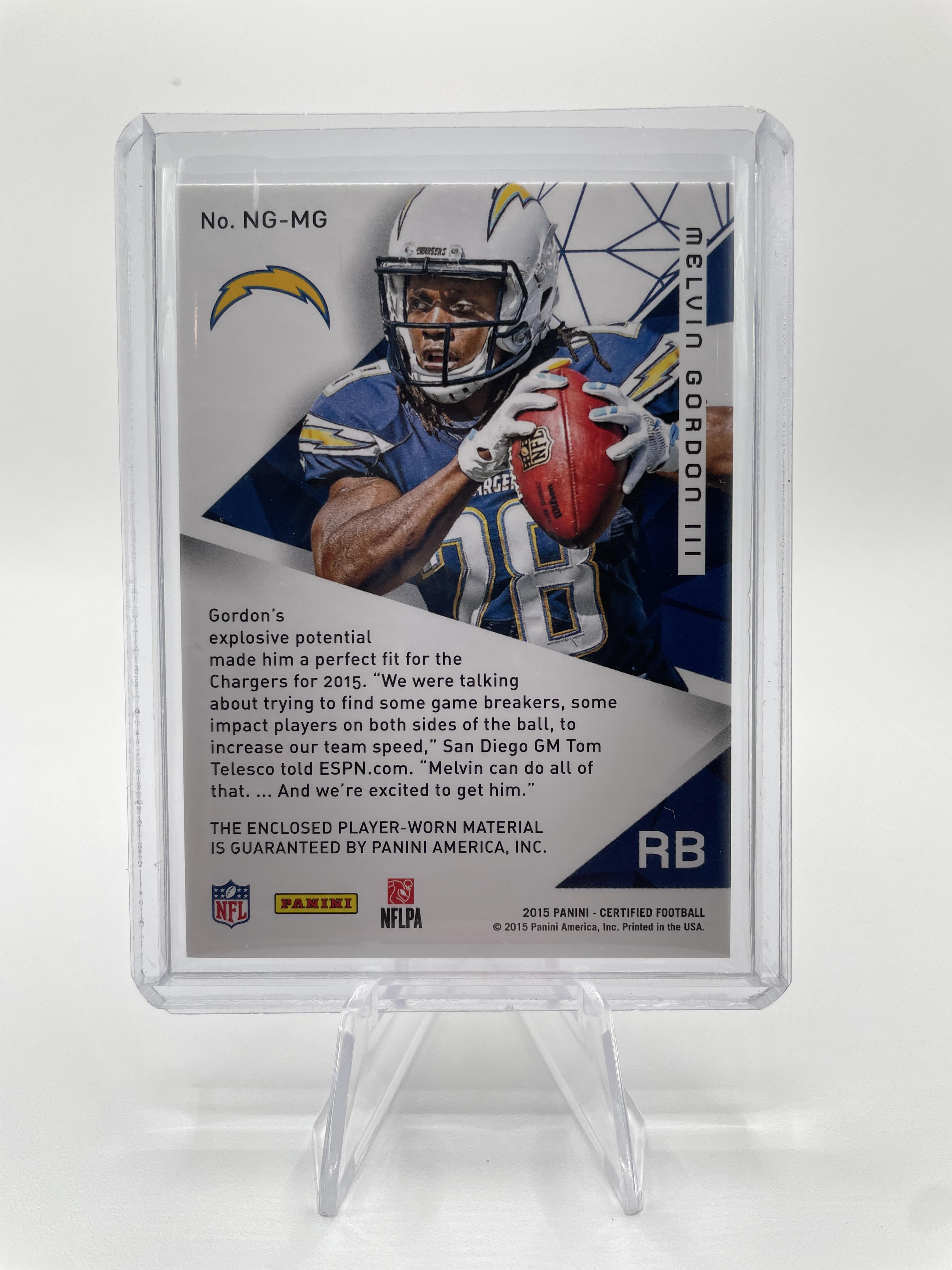 2015 Panini Certified Melvin Gordon III New Generation Rookie Patch Refractor #5