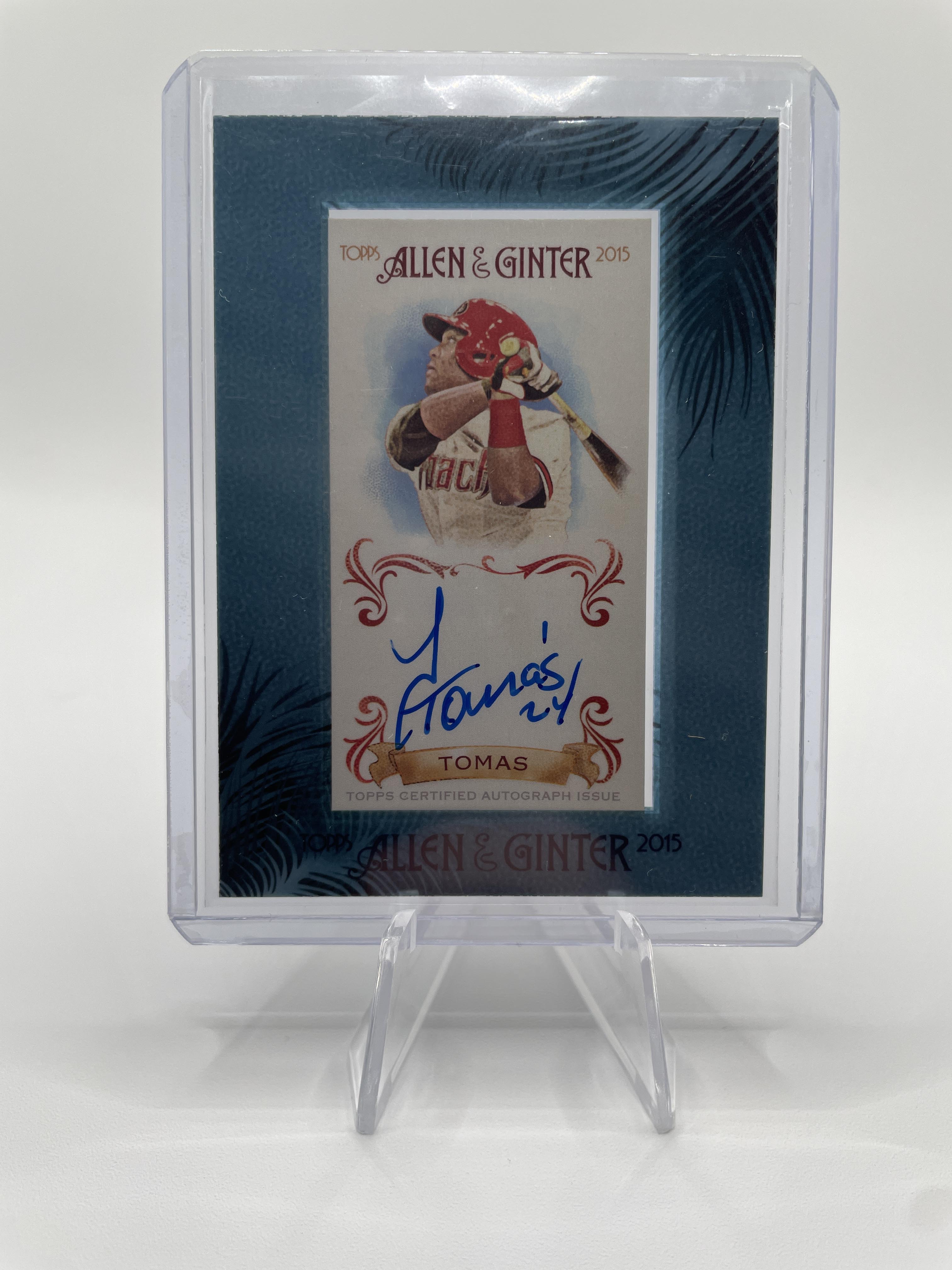 2015 Topps Allen & Ginter Yasmany Tomas Framed Mini Rookie Auto #AGA-YT