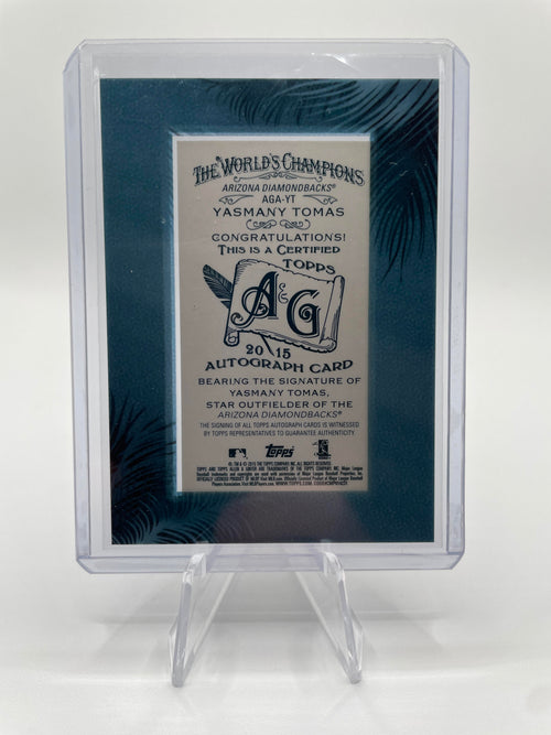 2015 Topps Allen & Ginter Yasmany Tomas Framed Mini Rookie Auto #AGA-YT