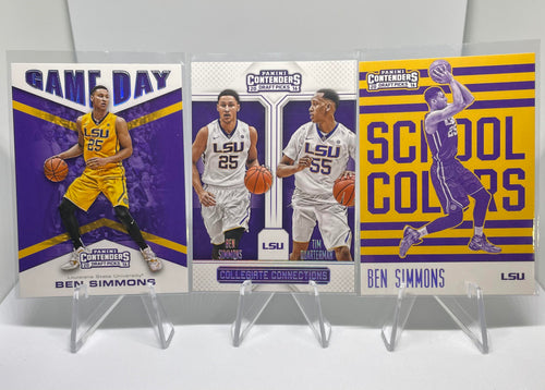 2016-17 Panini Contenders Ben Simmons Gameday + School Colors Rookie Insert Set
