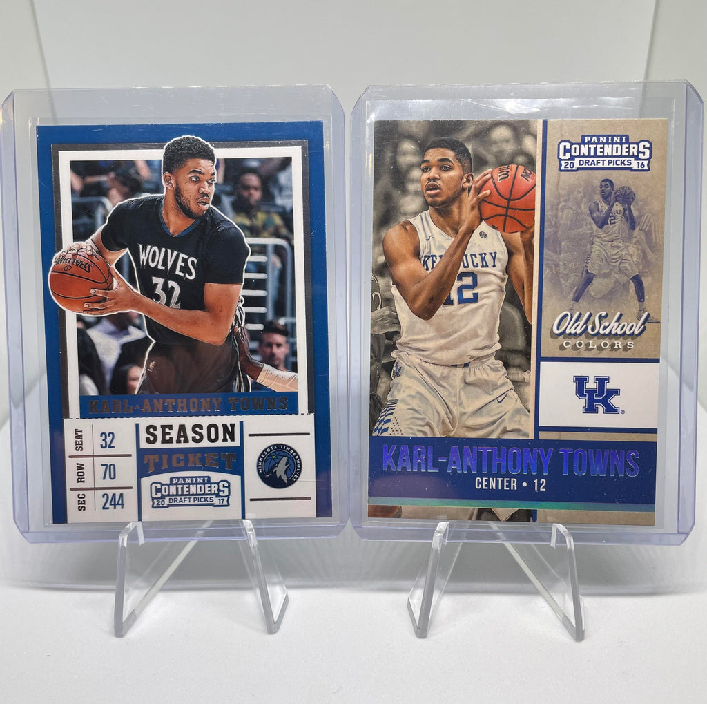 2016-17 Panini Contenders Karl-Anthony Towns Old School Colors + Base