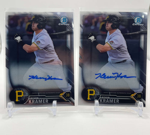 2016 Bowman Chrome Kevin Kramer Prospect Auto Rookie Set (x2) #CPA-KK