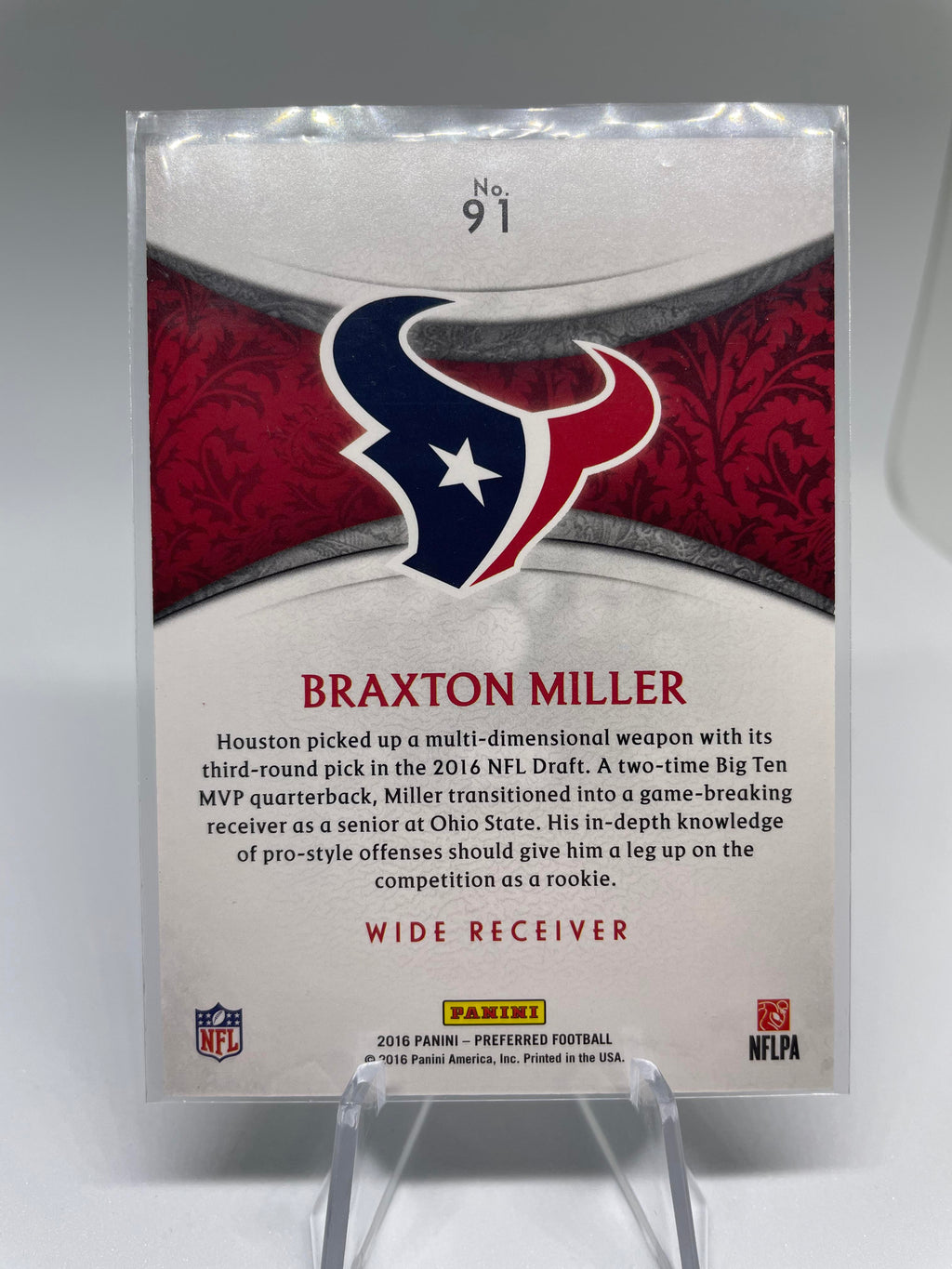 2016 Panini Crown Royale Braxton Miller Red Foil /249 Rookie #91