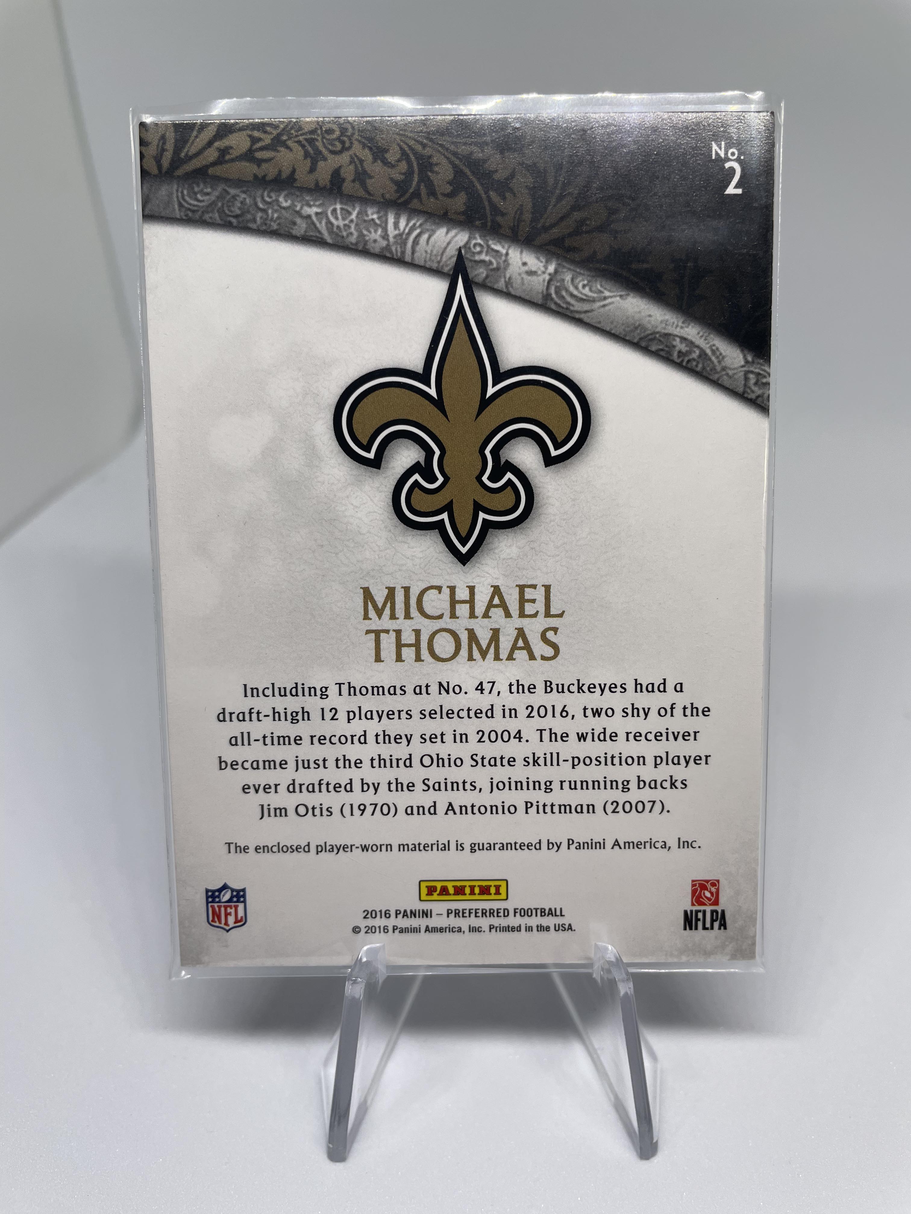 2016 Panini Crown Royale Michael Thomas Rookie Silhouettes Patch /250