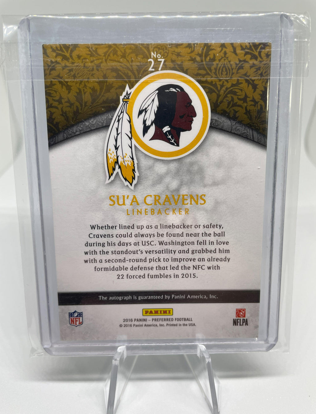 2016 Panini Crown Royale Su'A Cravens Auto #27