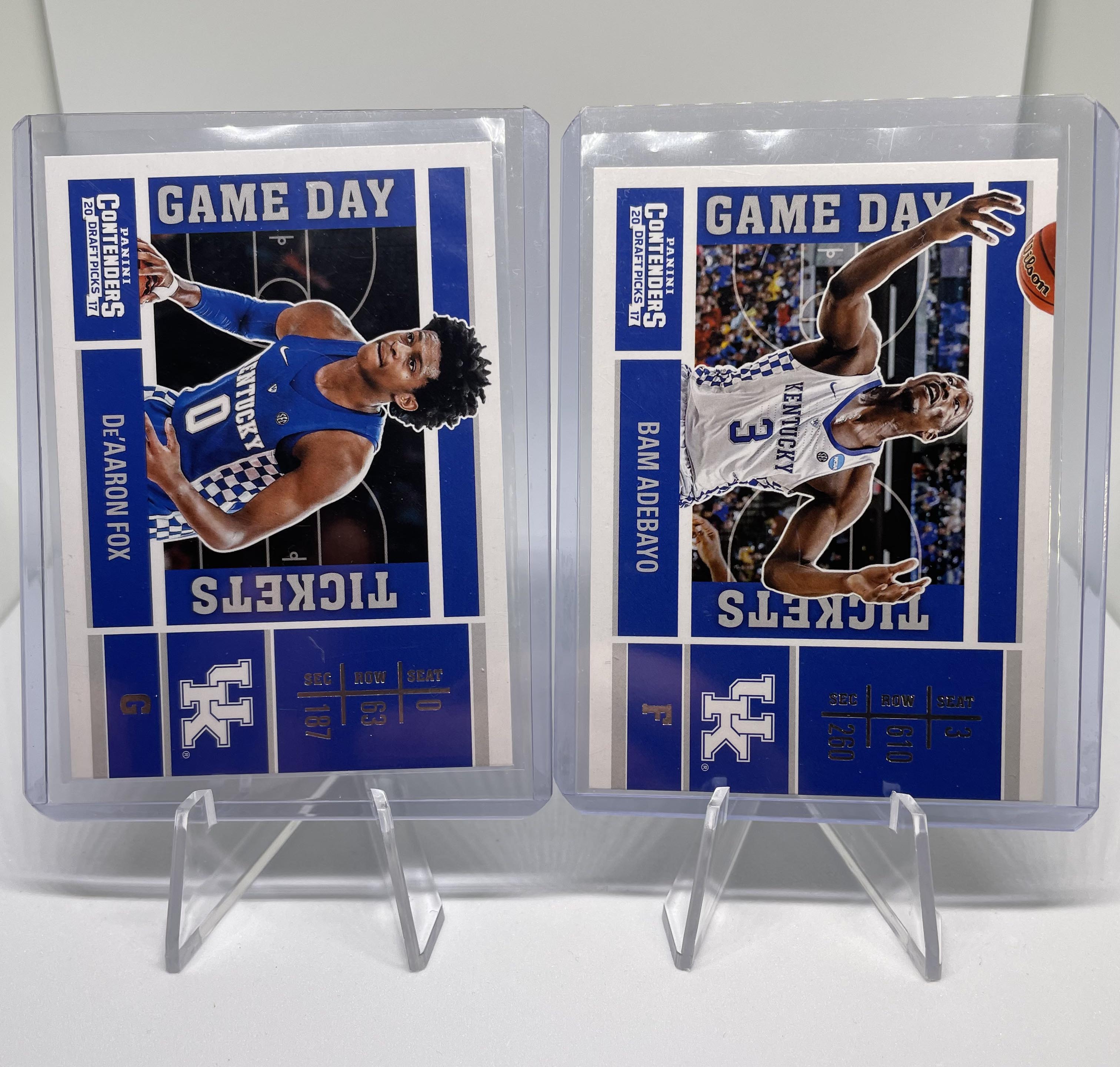 2017-18 Panini Contenders De'Aaron Fox + Bam Adebayo Gameday Ticket Rookie Set