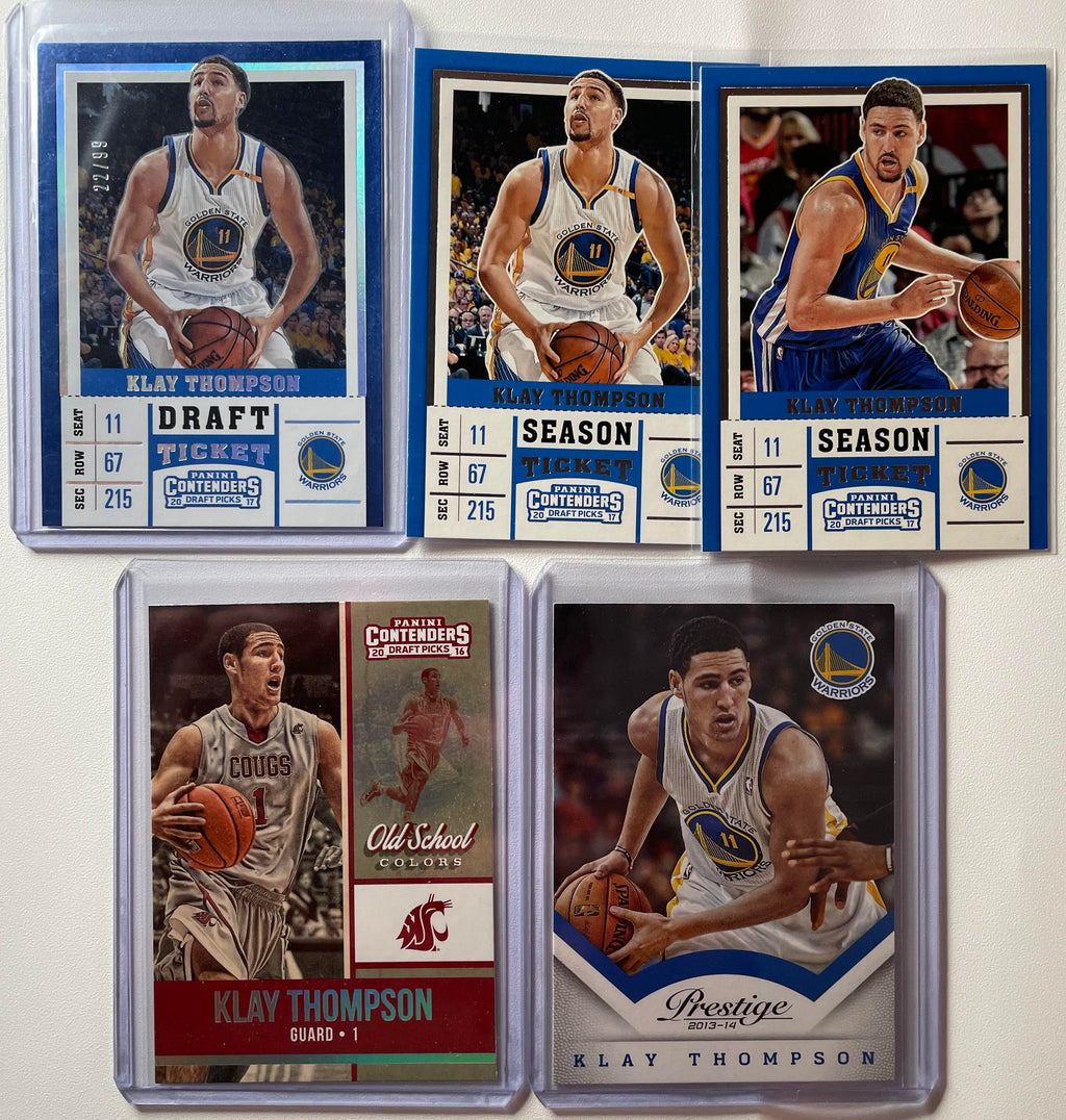 2017-18 Panini Contenders Klay Thompson Draft Ticket /99 + School Colors + Var