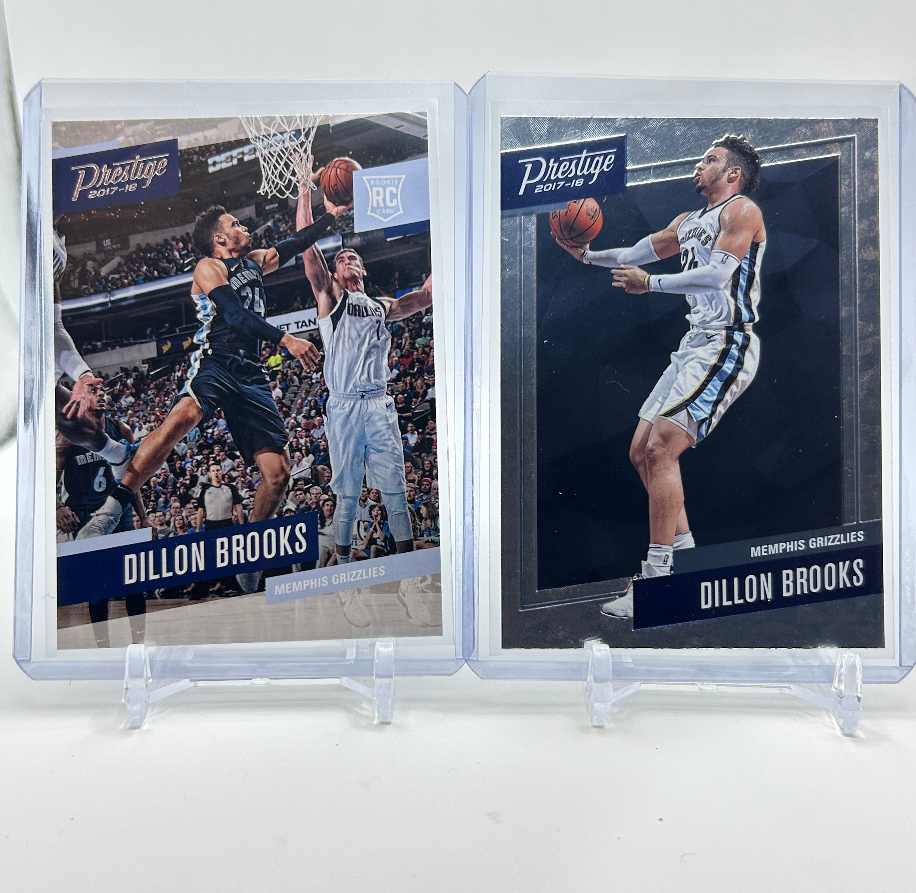 2017-18 Panini Prestige Dillon Brooks Silver Foil Rookie SP #43 + Base #192 Set