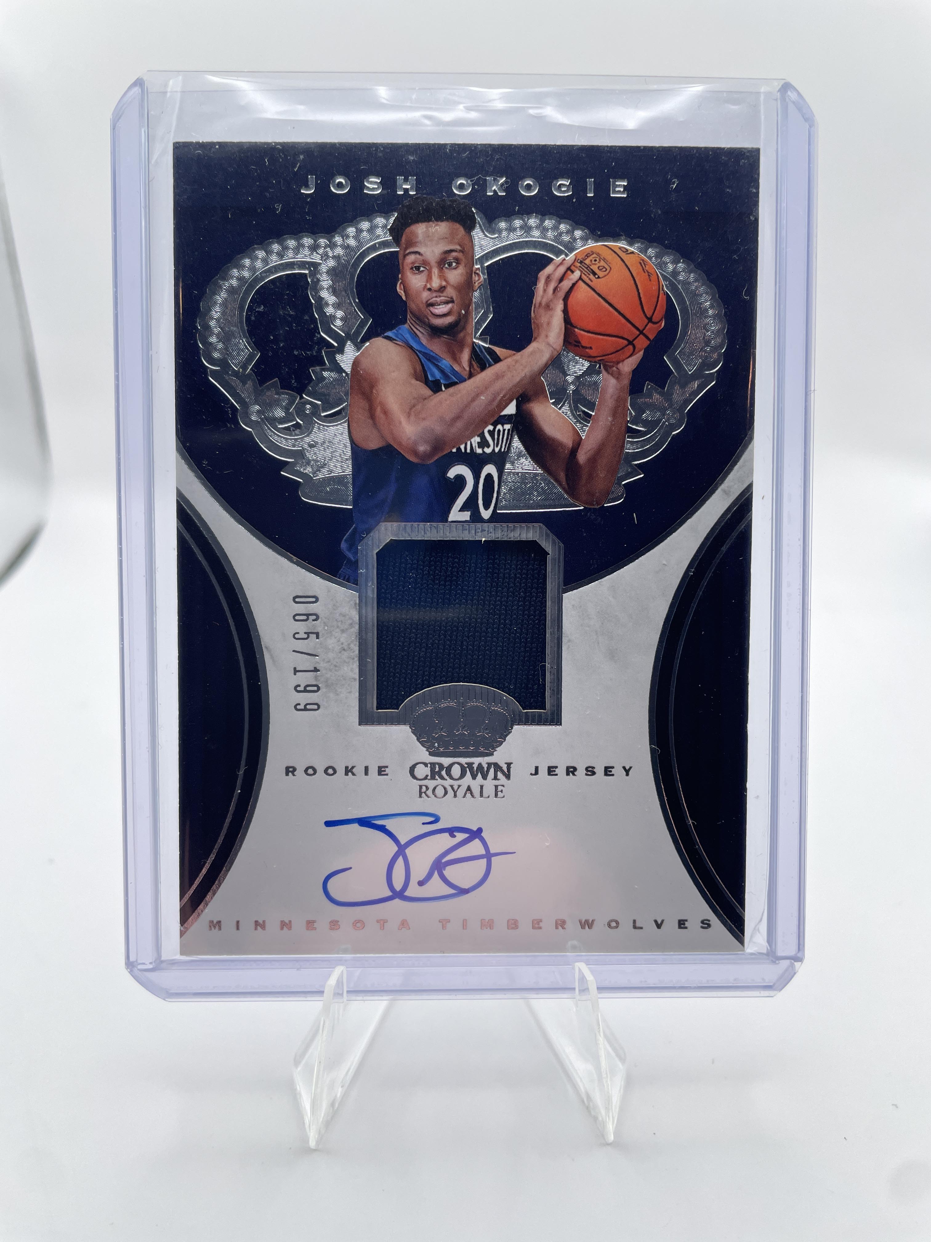 2018-19 Panini Crown Royale Josh Okogie Rookie Patch Auto /199