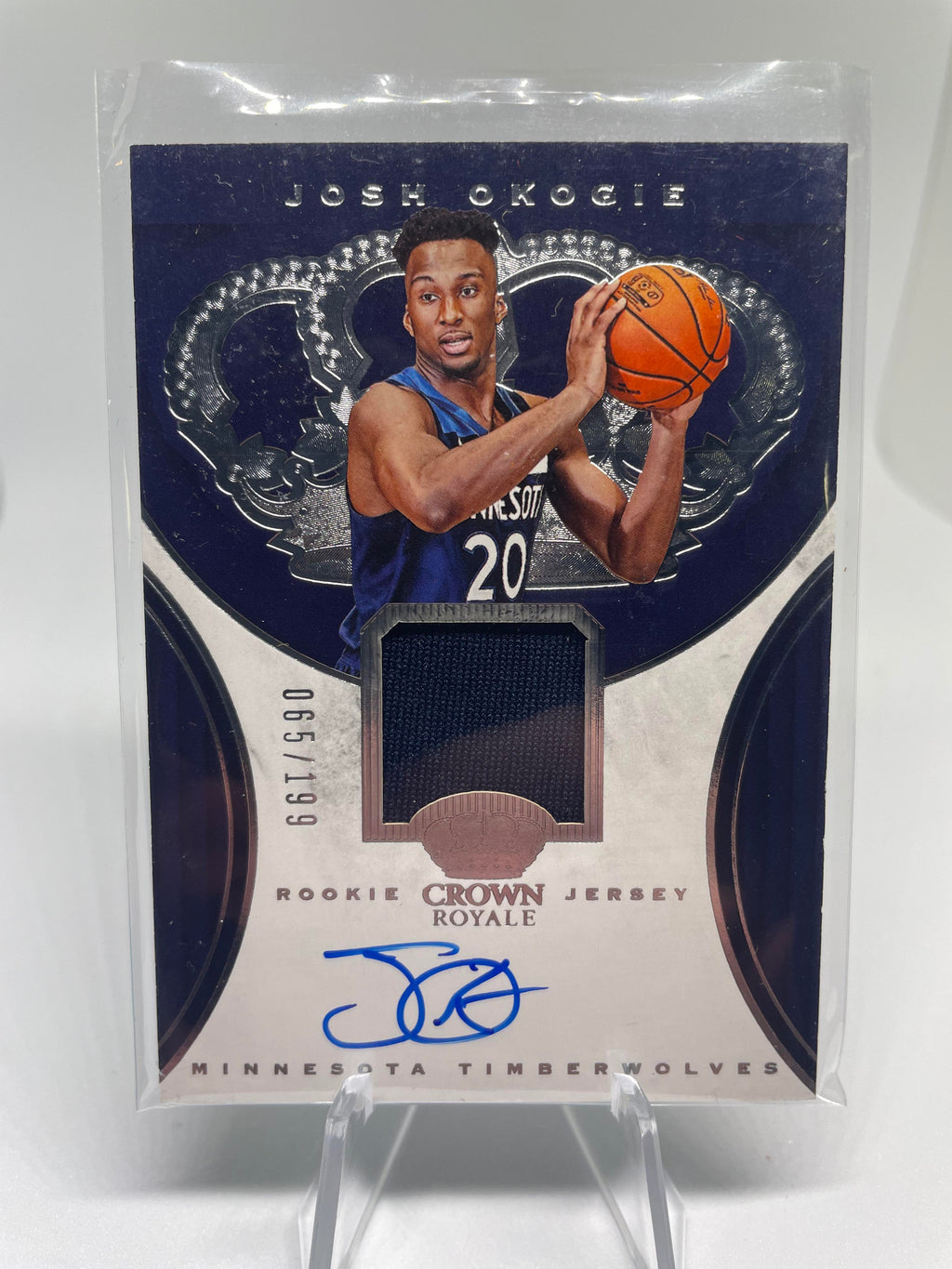 2018-19 Panini Crown Royale Josh Okogie Rookie Patch Auto /199
