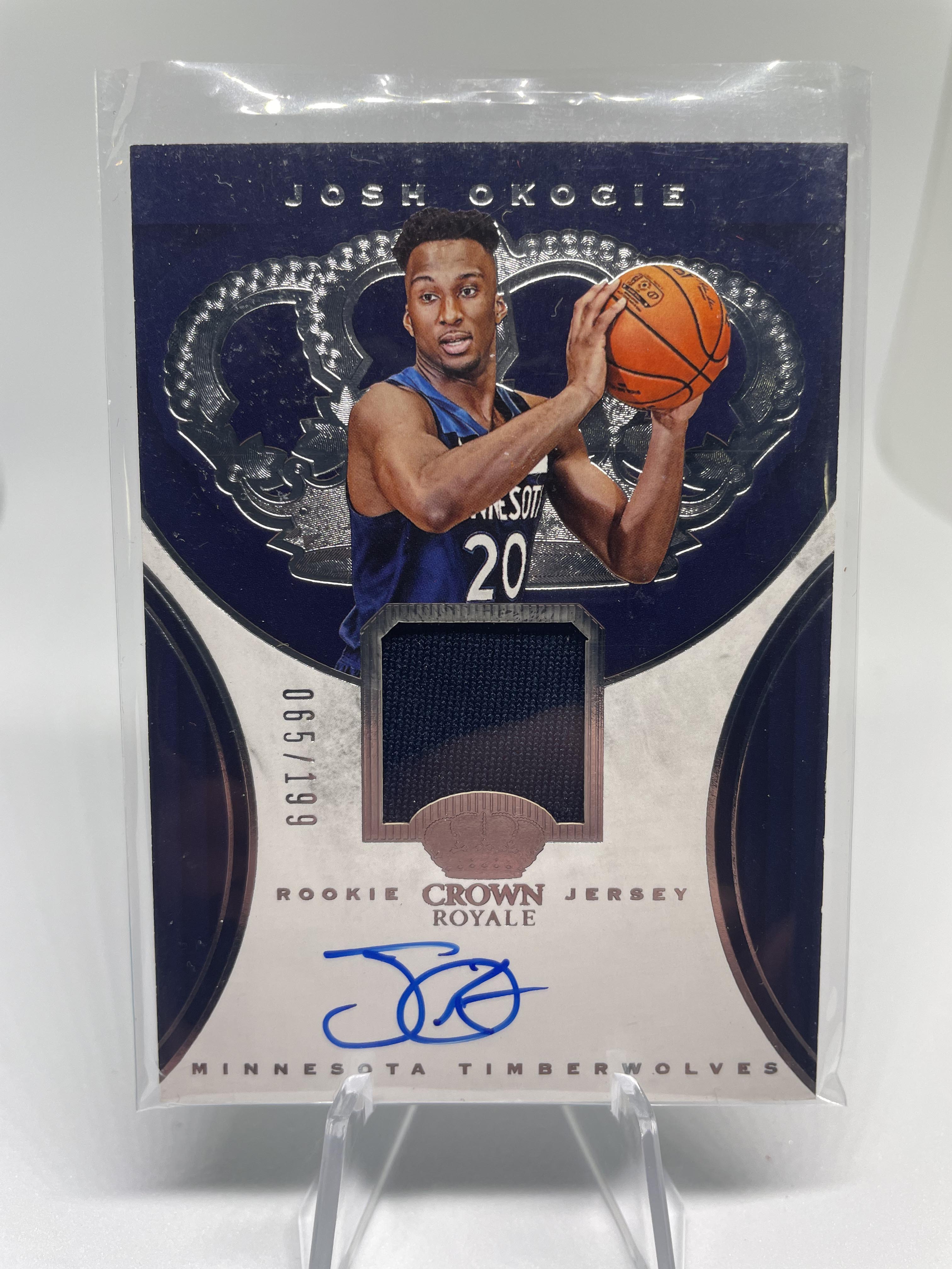 2018-19 Panini Crown Royale Josh Okogie Rookie Patch Auto /199