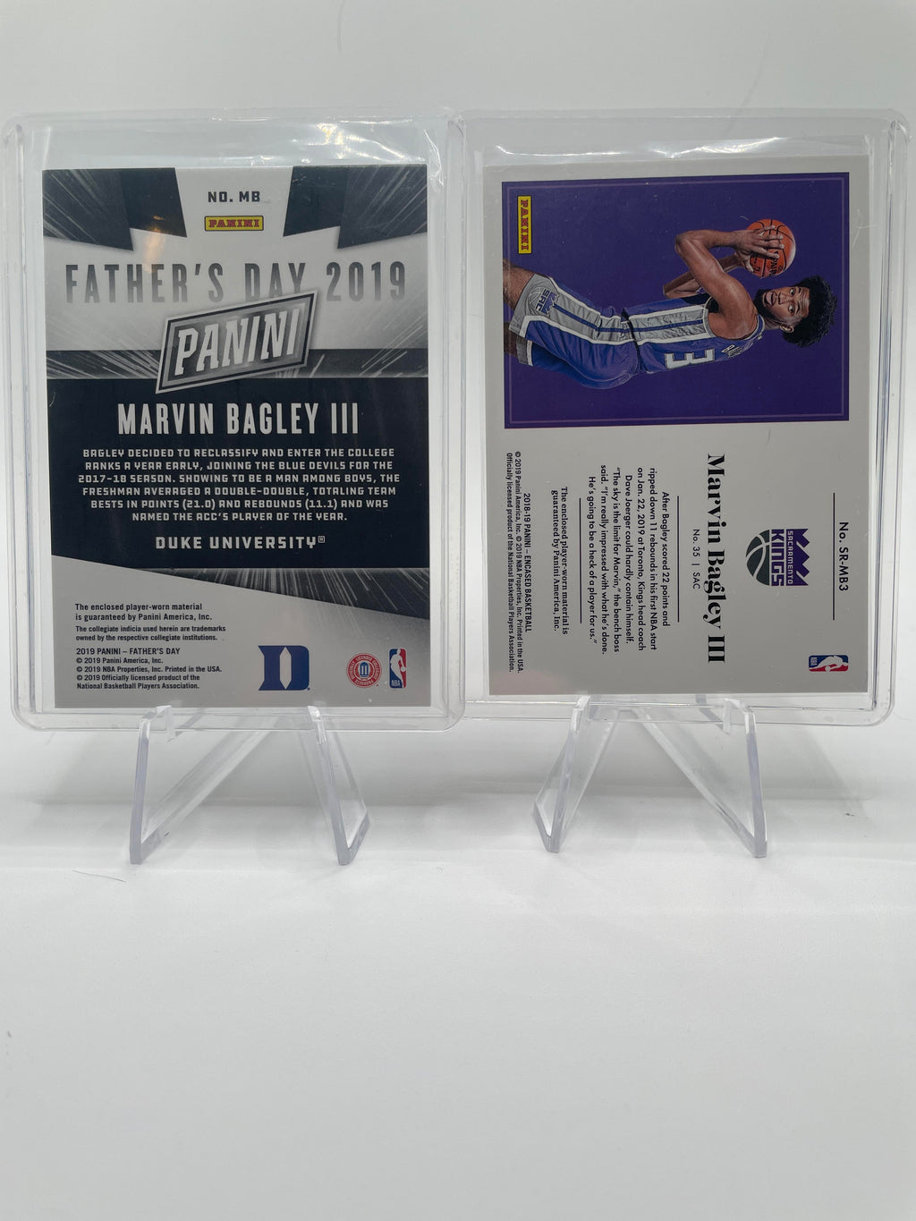 2018-19 Panini Encased Marvin Bagley Swatches Rookie Patch /99 + Fathers Day /99