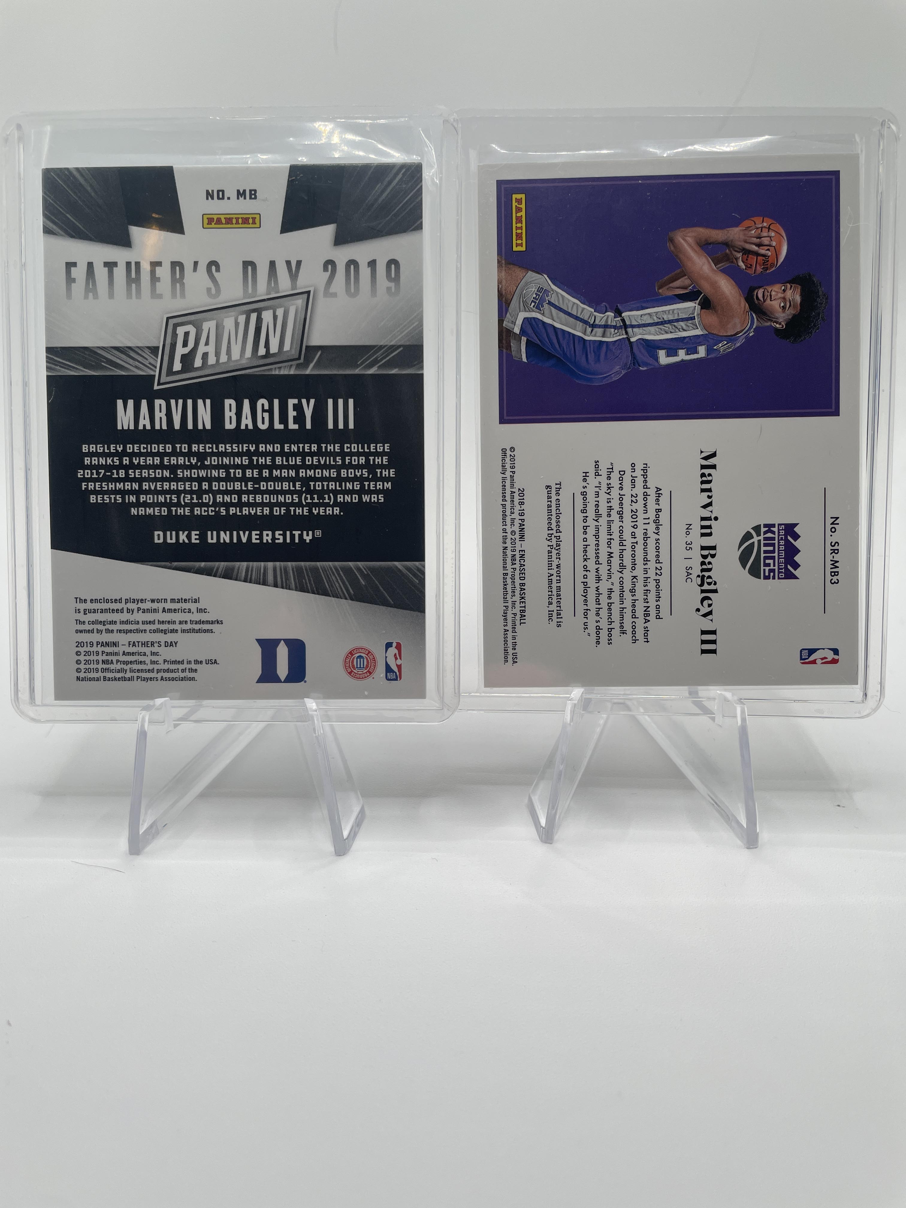 2018-19 Panini Encased Marvin Bagley Swatches Rookie Patch /99 + Fathers Day /99