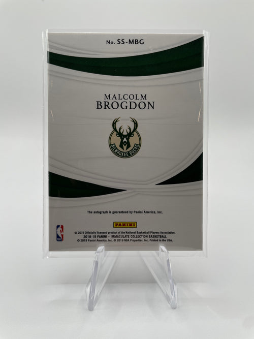 2018-19 Panini Immaculate Collection Malcolm Brogdon Shadowbox Auto /99