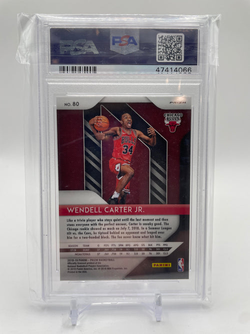 2018-19 Panini Prizm Wendell Carter Jr. Pink Ice Prizm Rookie #80 PSA 9 Mint
