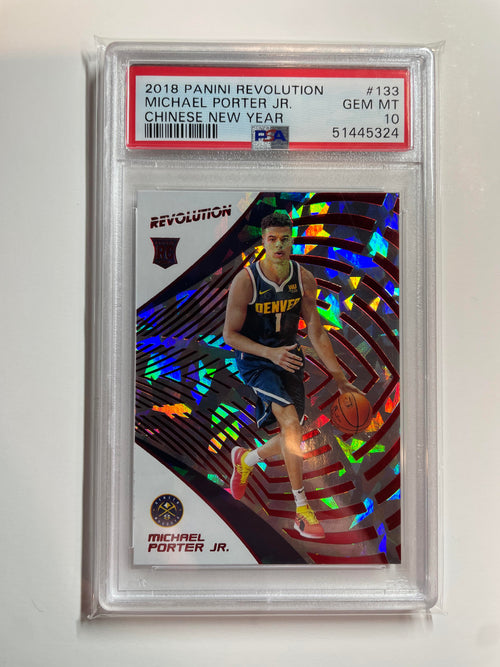 2018-19 Panini Revolution Michael Porter Jr Chinese New Year SP Rookie PSA 10