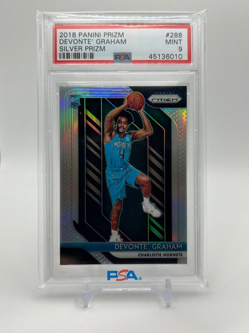 2018 Panini Prizm Devonte' Graham Silver Prizm Rookie PSA 9 Mint