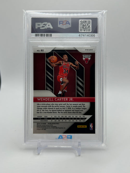 2018 Panini Prizm Wendell Carter Jr. Pink Ice Prizm Rookie PSA 9 Mint