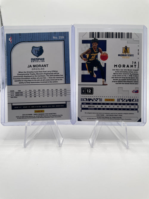 2019-20 Panini Hoops Premium Stock Ja Morant Rookie + Contenders Prospect Ticket