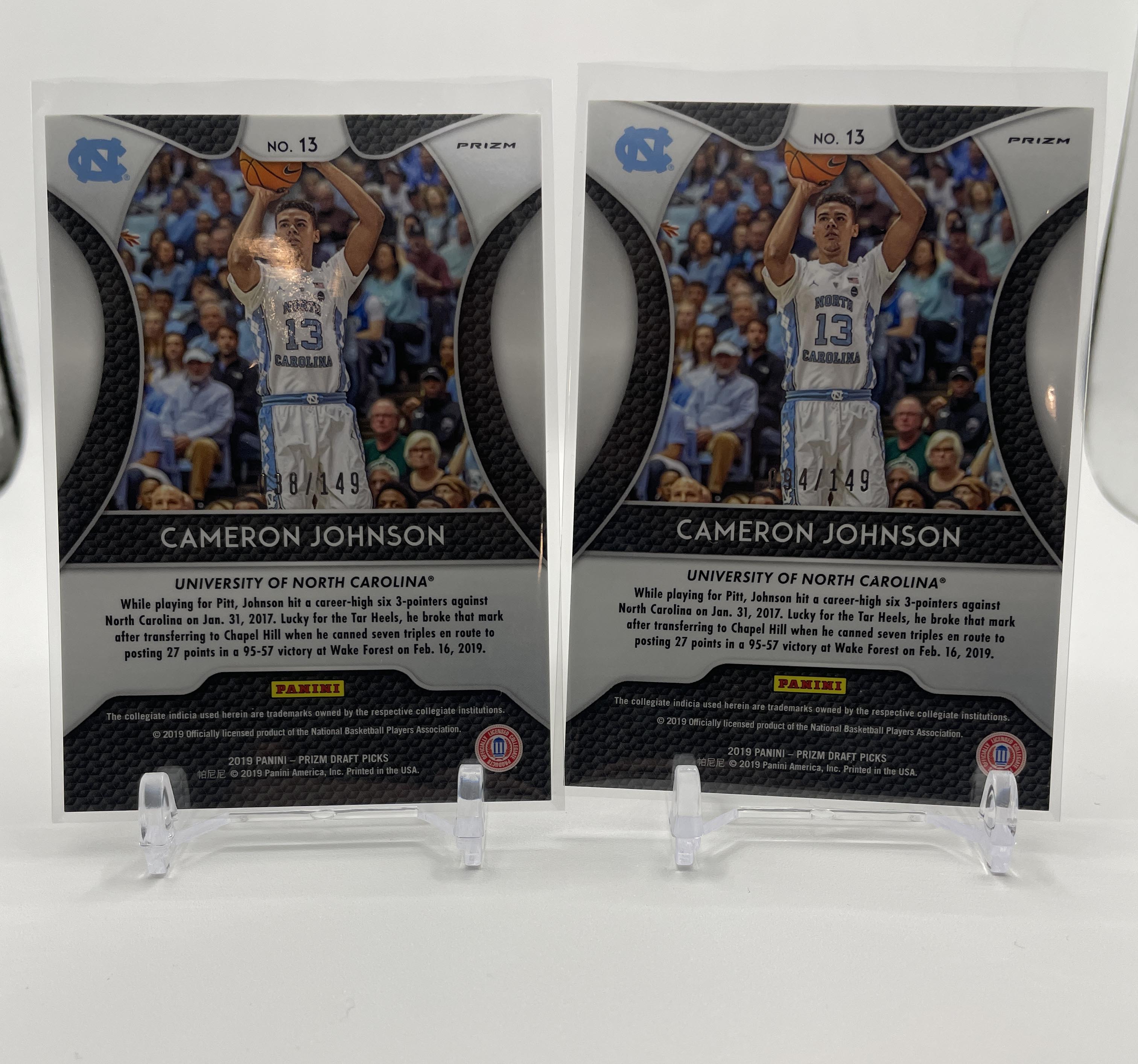 2019-20 Panini Prizm DP Cameron Johnson Hyper /75 Orange /149 Rookie Set (x4)