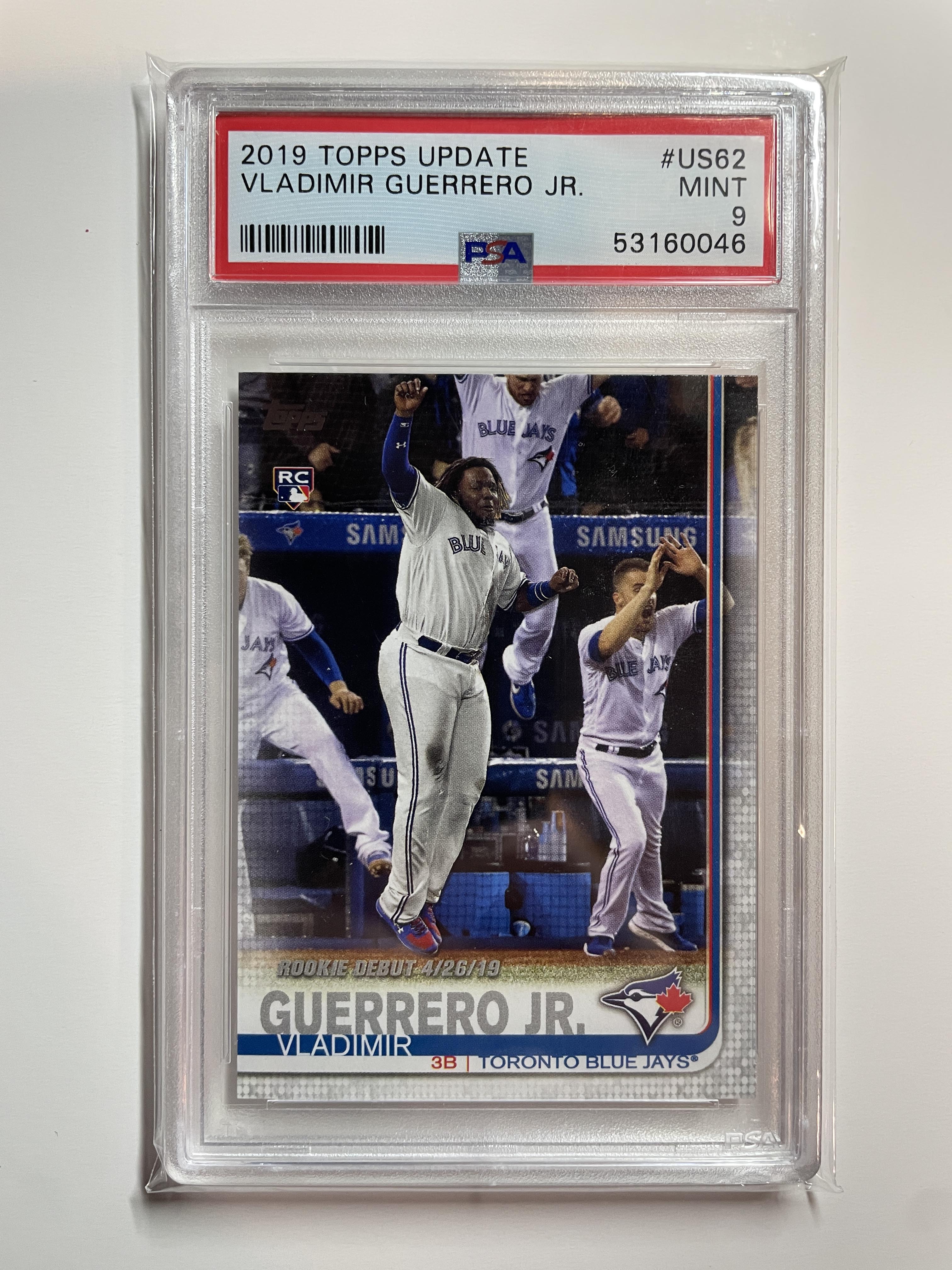 2019 Topps Update #US62 Vladimir Guerrero Jr RC Blue Jays PSA 9 MINT