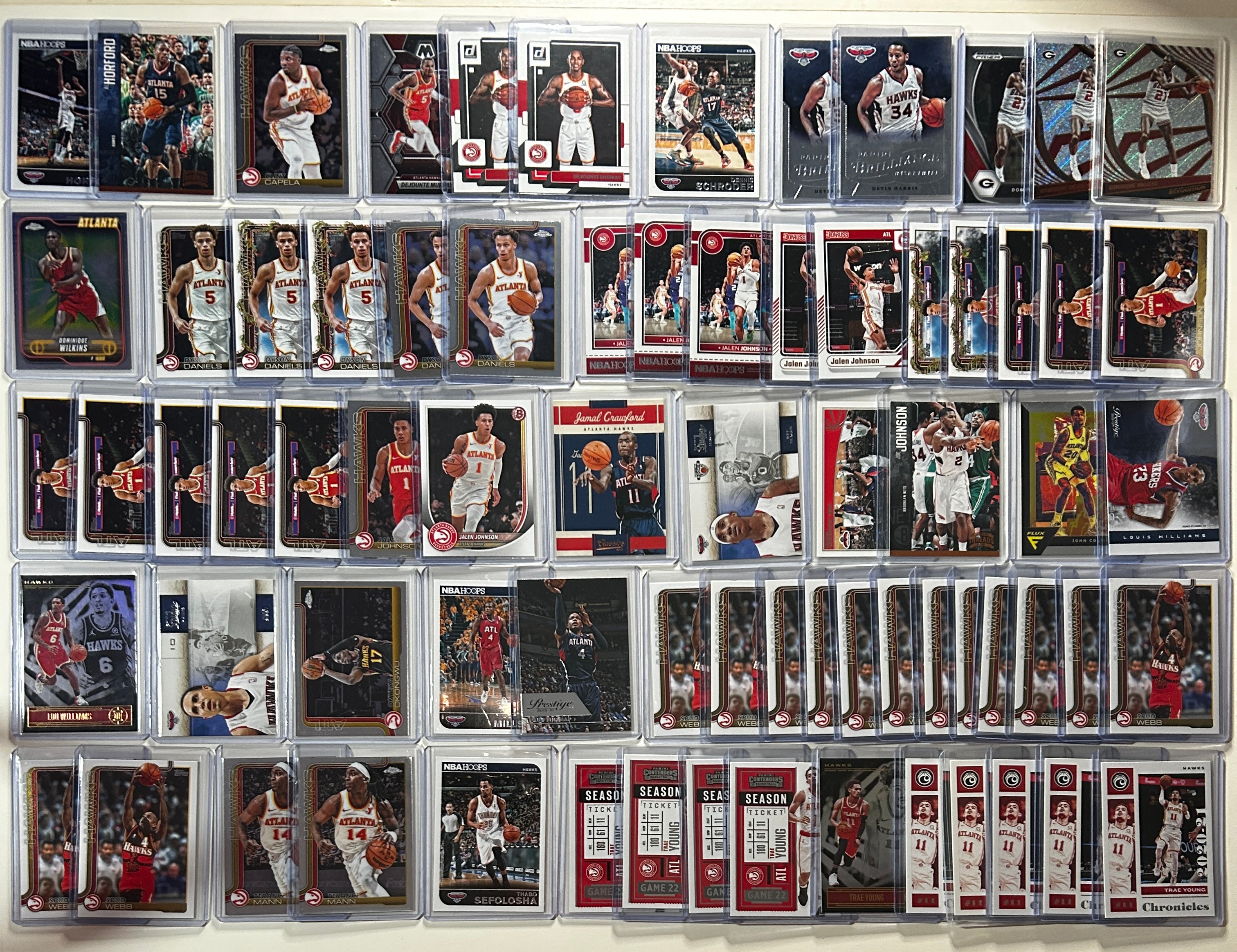 2020-2025 Panini Atlanta Hawks Base + SP + Insert Lot Trae Young Risacher (x210)