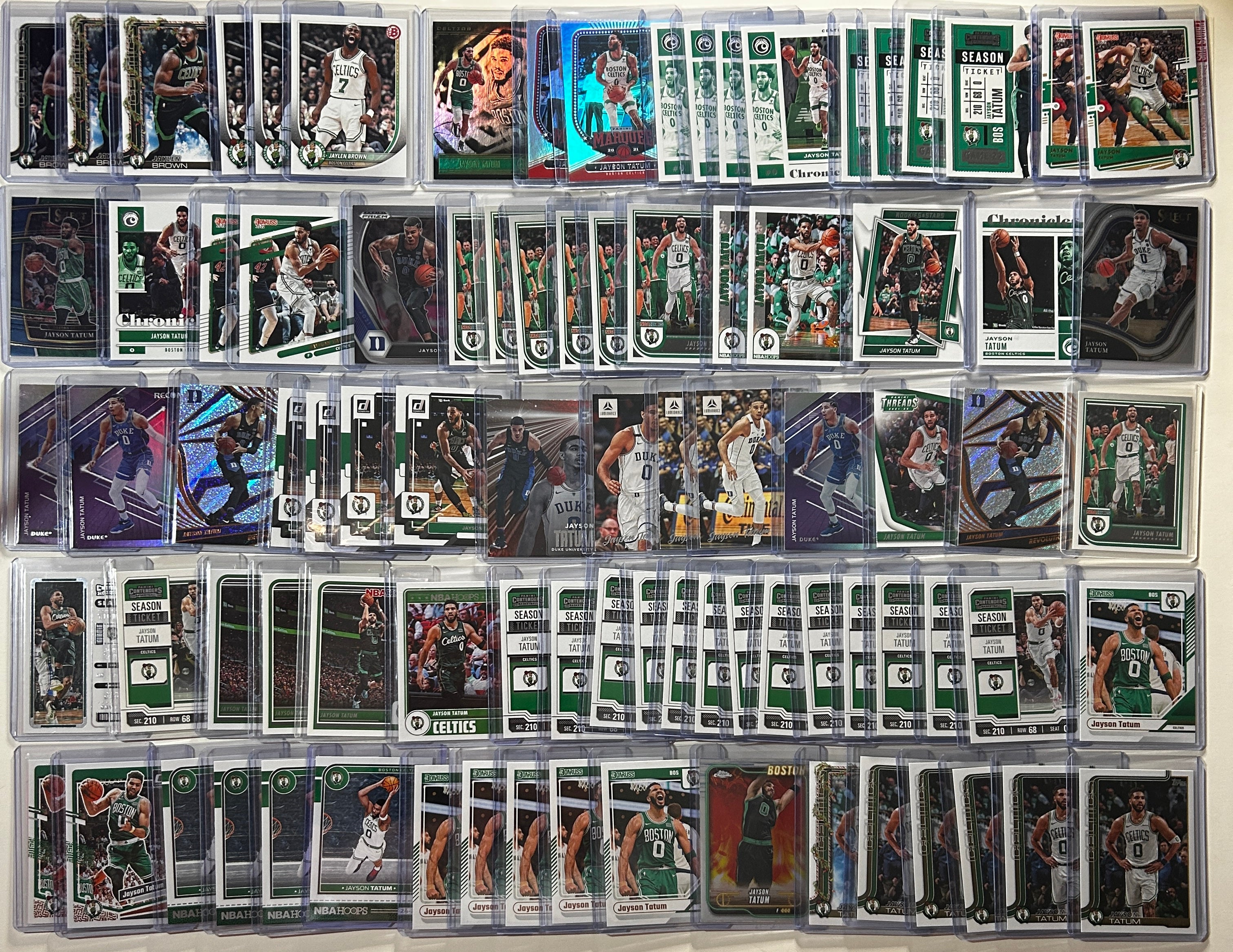 2020-2025 Panini Boston Celtics Base + SP + Insert Lot Jayson Tatum Brown (x303)