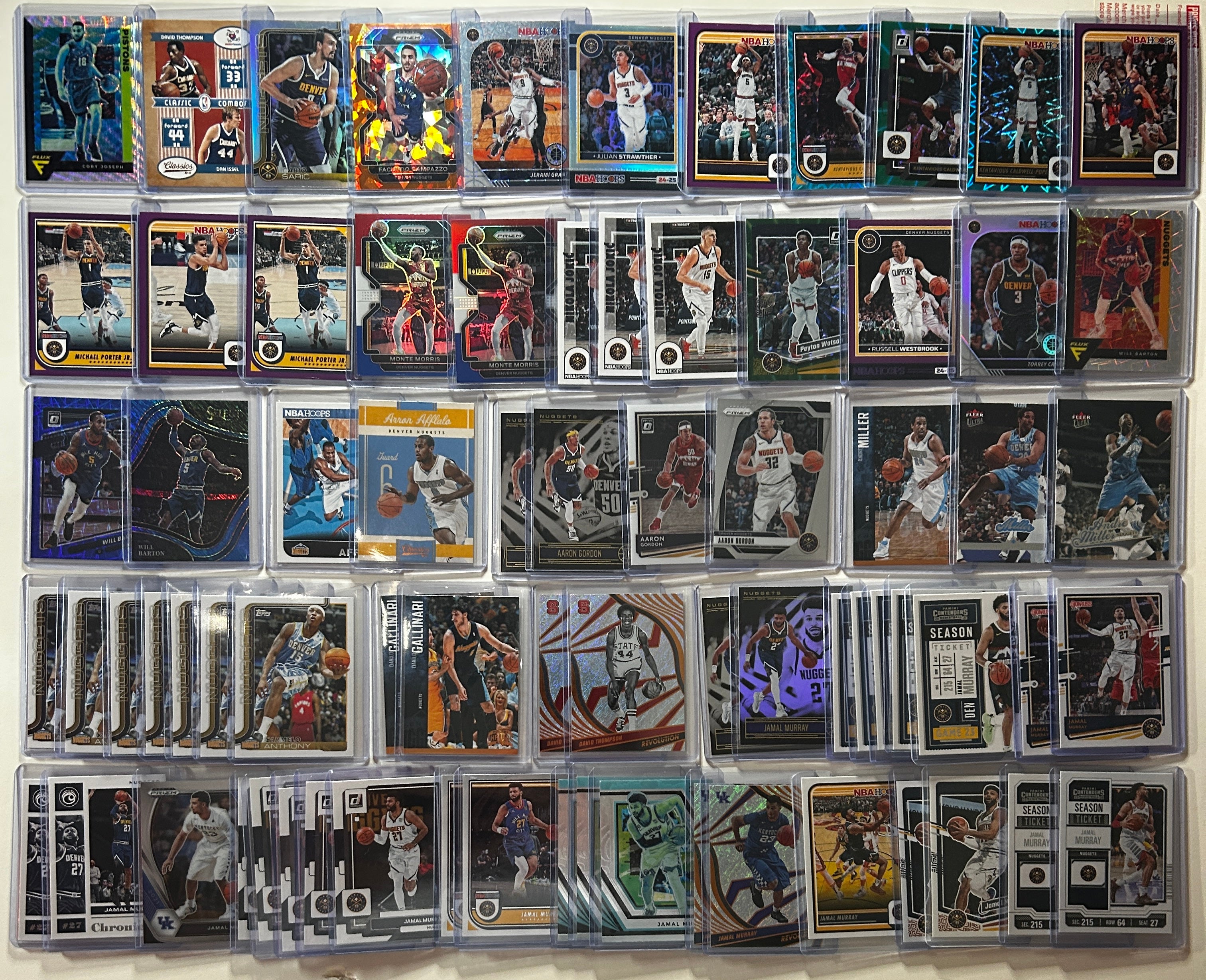2020-2025 Panini Denver Nuggets Base + SP + Insert Lot Nikola Jokic +++ (x213)