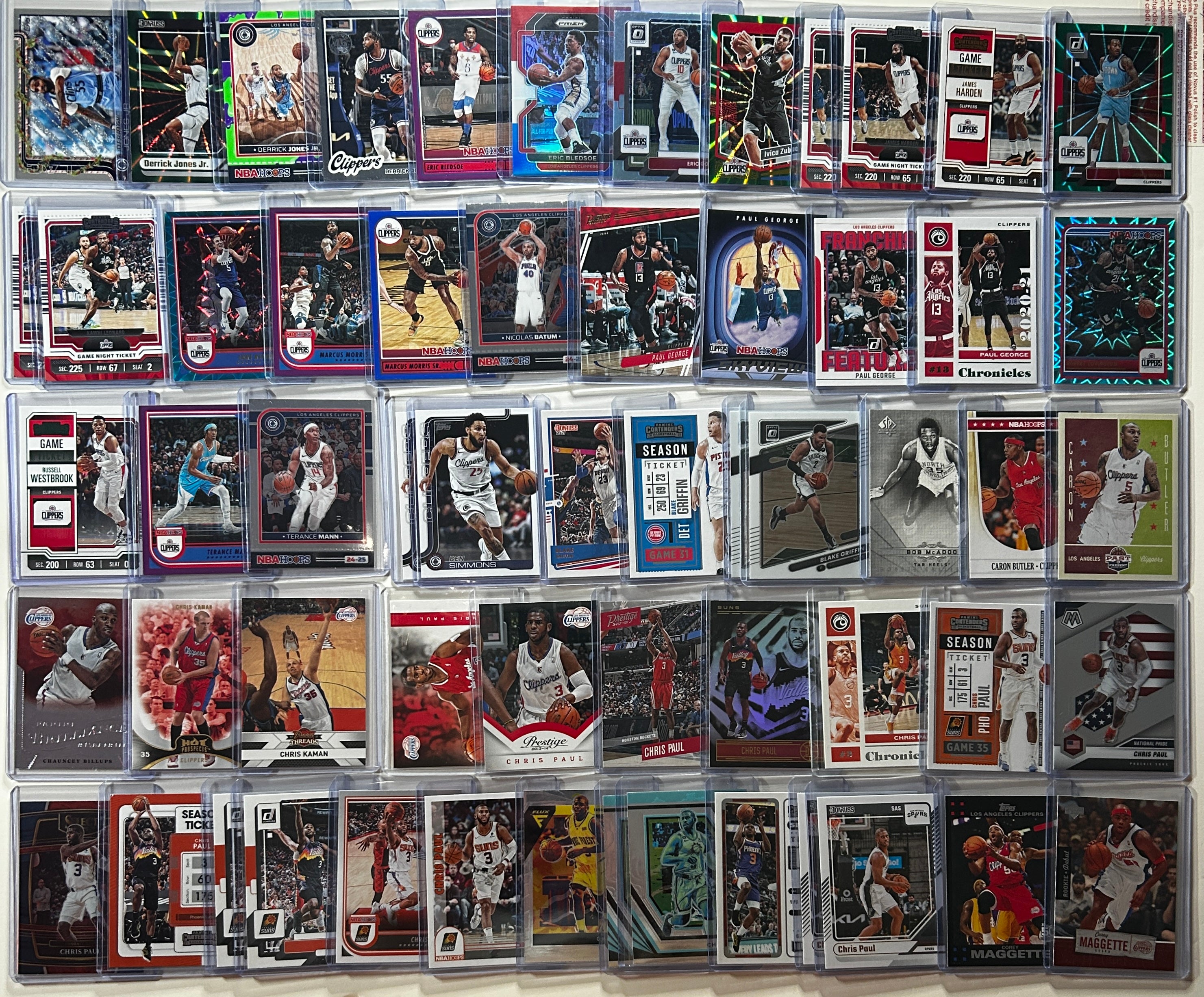 2020-2025 Panini Los Angeles Clippers Base + SP + Insert Lot (x332)