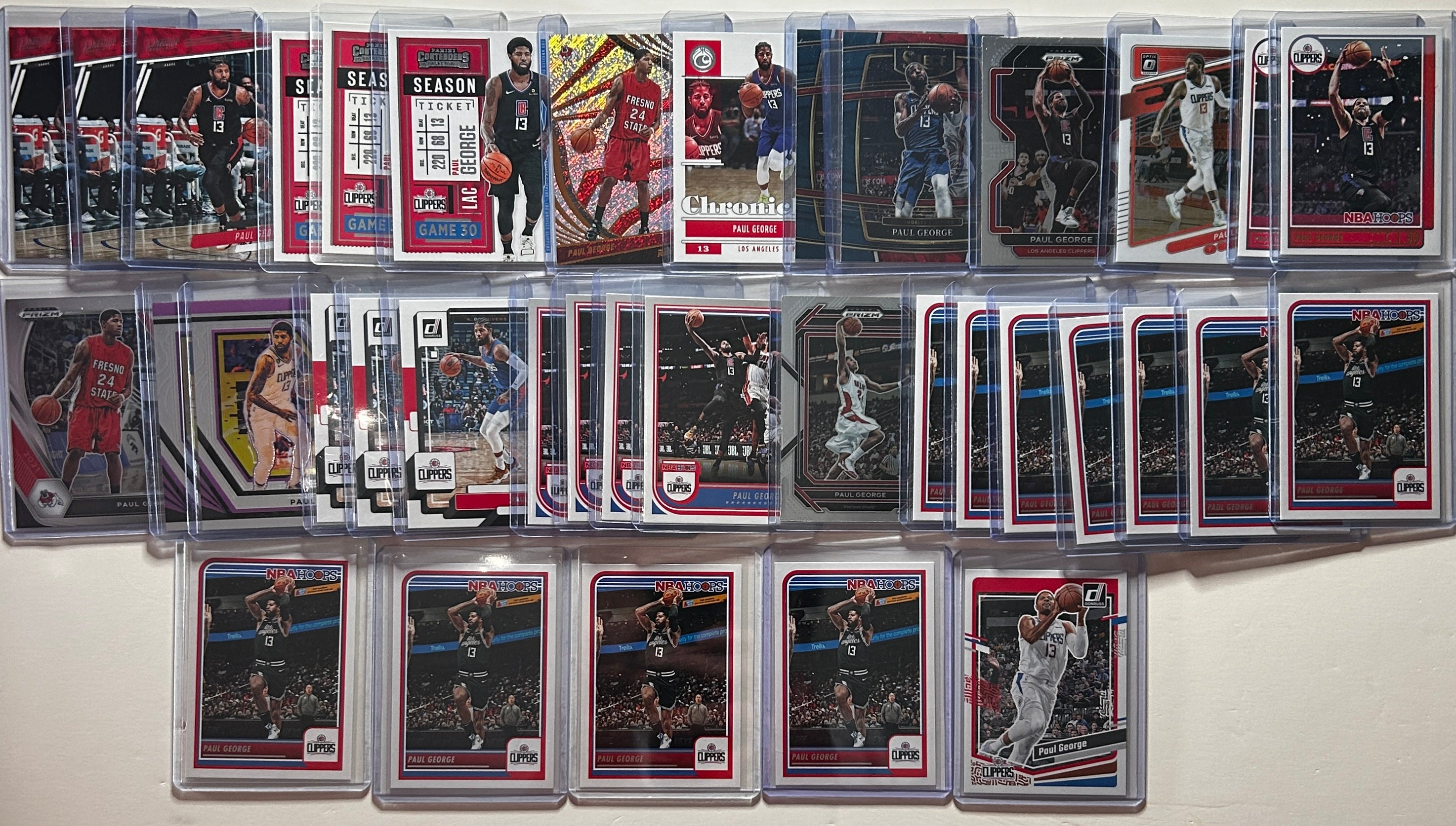 2020-2025 Panini Los Angeles Clippers Base + SP + Insert Lot (x332)