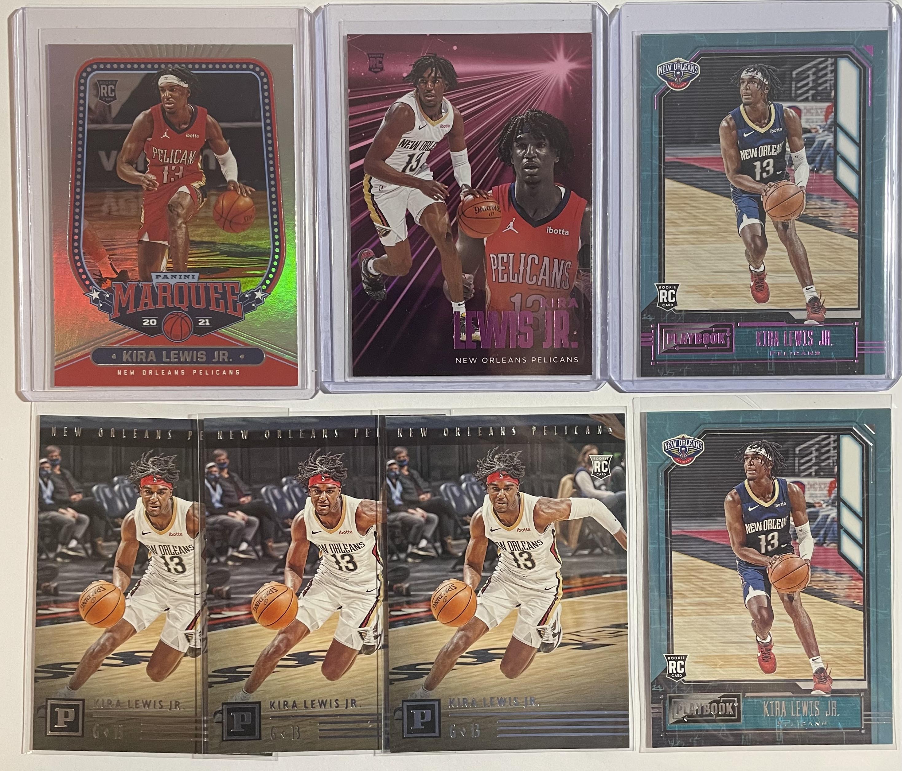 2020-21 Panini Chronicles Kira Lewis Pink Playbook & Marquee + Rookie Set (x7)