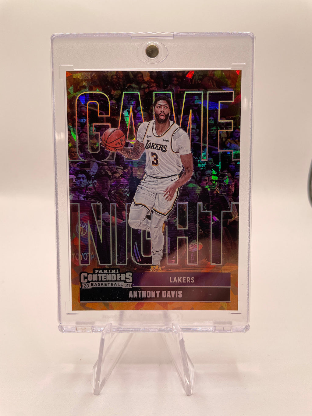 2020-21 Panini Contenders Anthony Davis Game Night Orange Cracked Ice SP /25