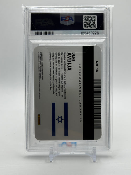 2020-21 Panini Contenders Deni Avdija Campus ID On-Card SP Rookie Auto PSA 9