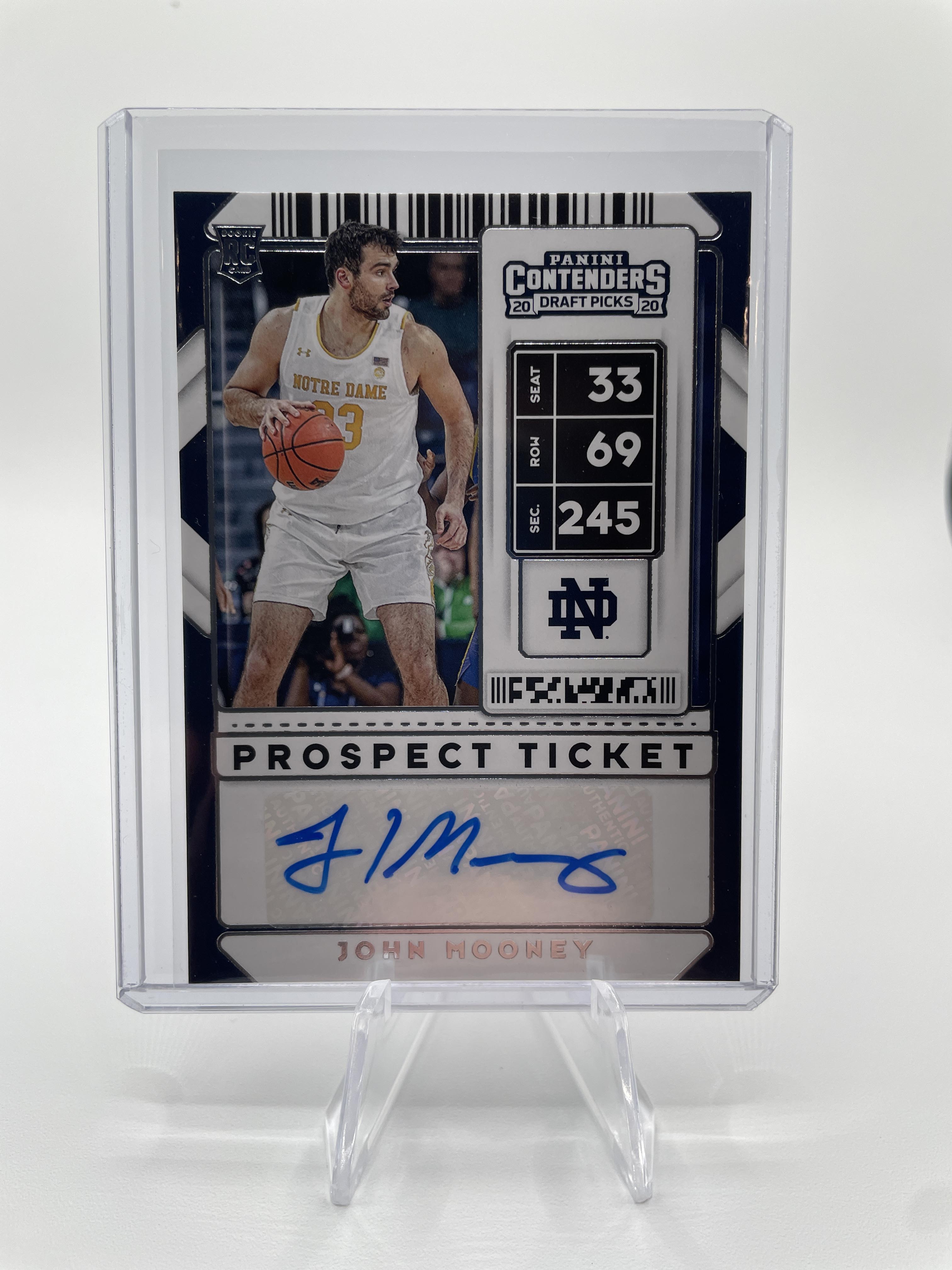 2020-21 Panini Contenders John Mooney Prospect Ticket Rookie Auto #33